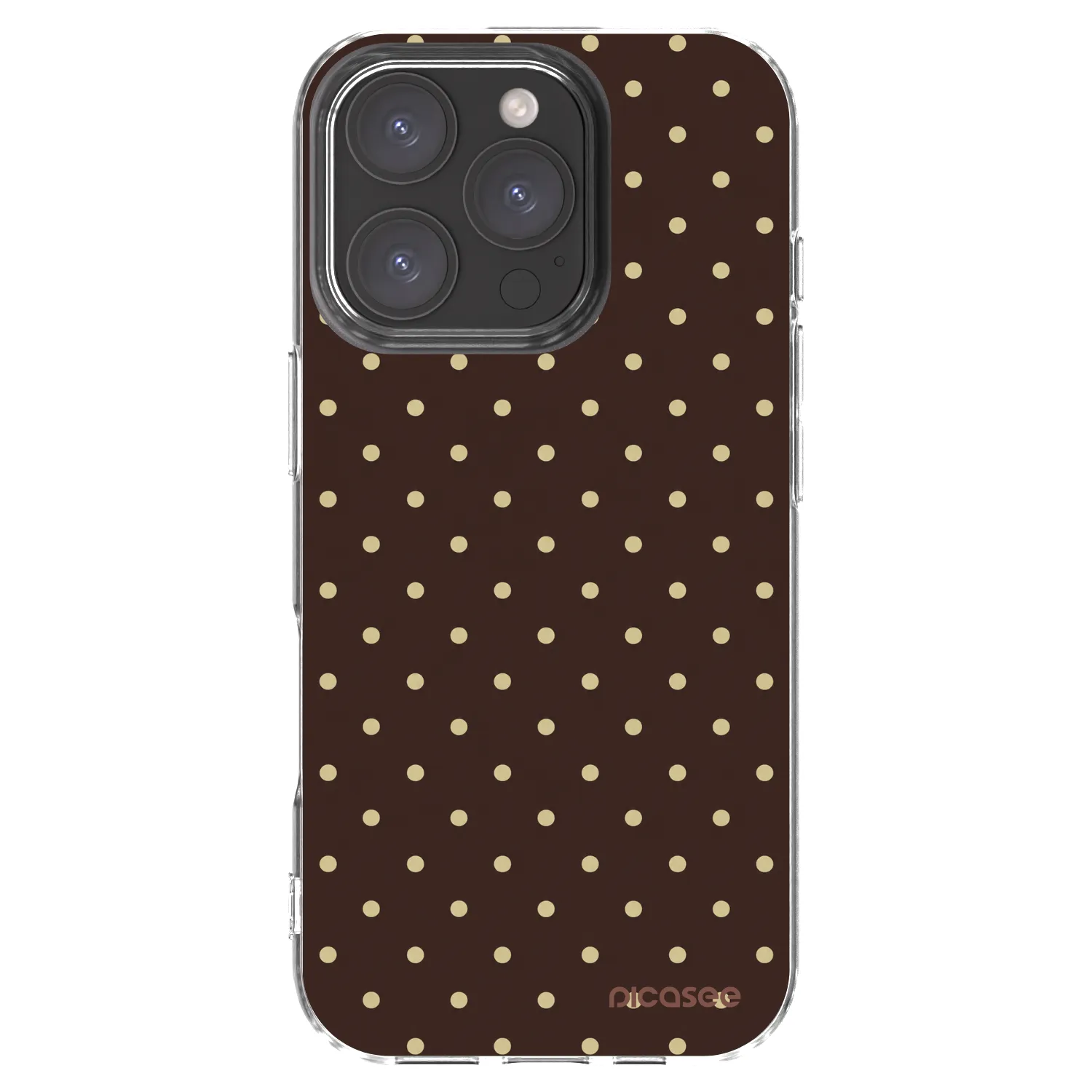 Picasee silikonový průhledný obal pro Apple iPhone 16 Pro - Vanilla Dots & Chocolate