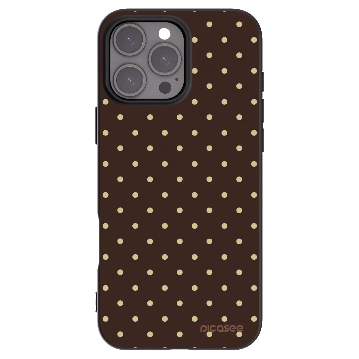 Picasee silikonový černý obal pro Apple iPhone 16 Pro Max - Vanilla Dots & Chocolate