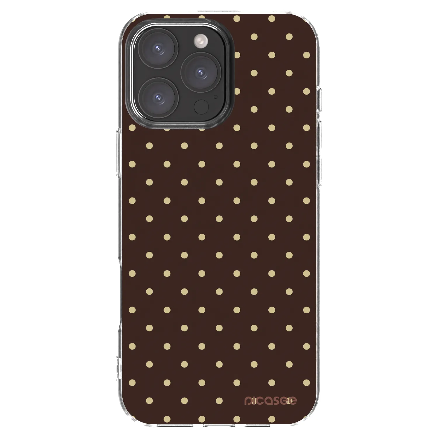 Picasee silikonový průhledný obal pro Apple iPhone 16 Pro Max - Vanilla Dots & Chocolate