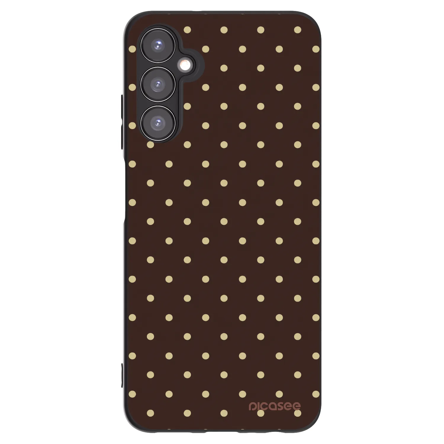 Picasee silikonový černý obal pro Samsung Galaxy A05s A057G - Vanilla Dots & Chocolate