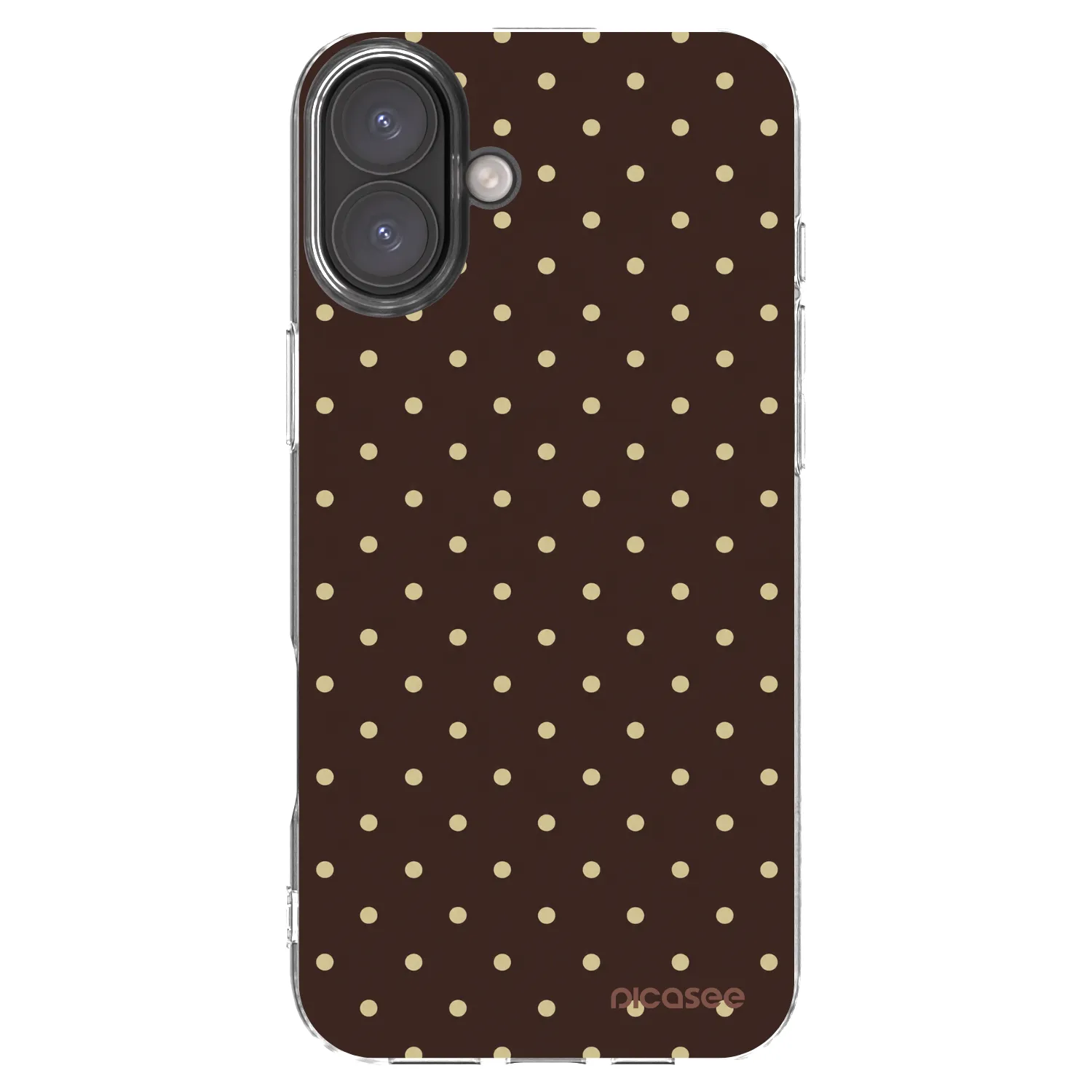 Picasee silikonový průhledný obal pro Apple iPhone 16 Plus - Vanilla Dots & Chocolate