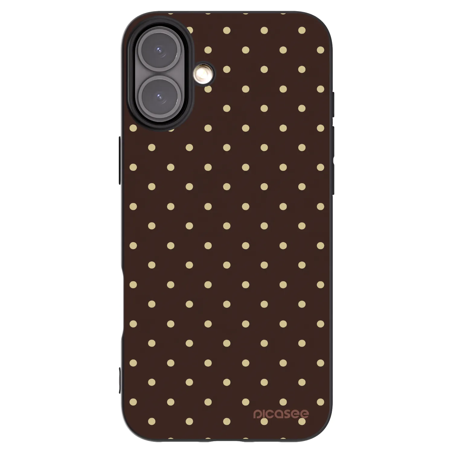 Picasee silikonový černý obal pro Apple iPhone 16 Plus - Vanilla Dots & Chocolate