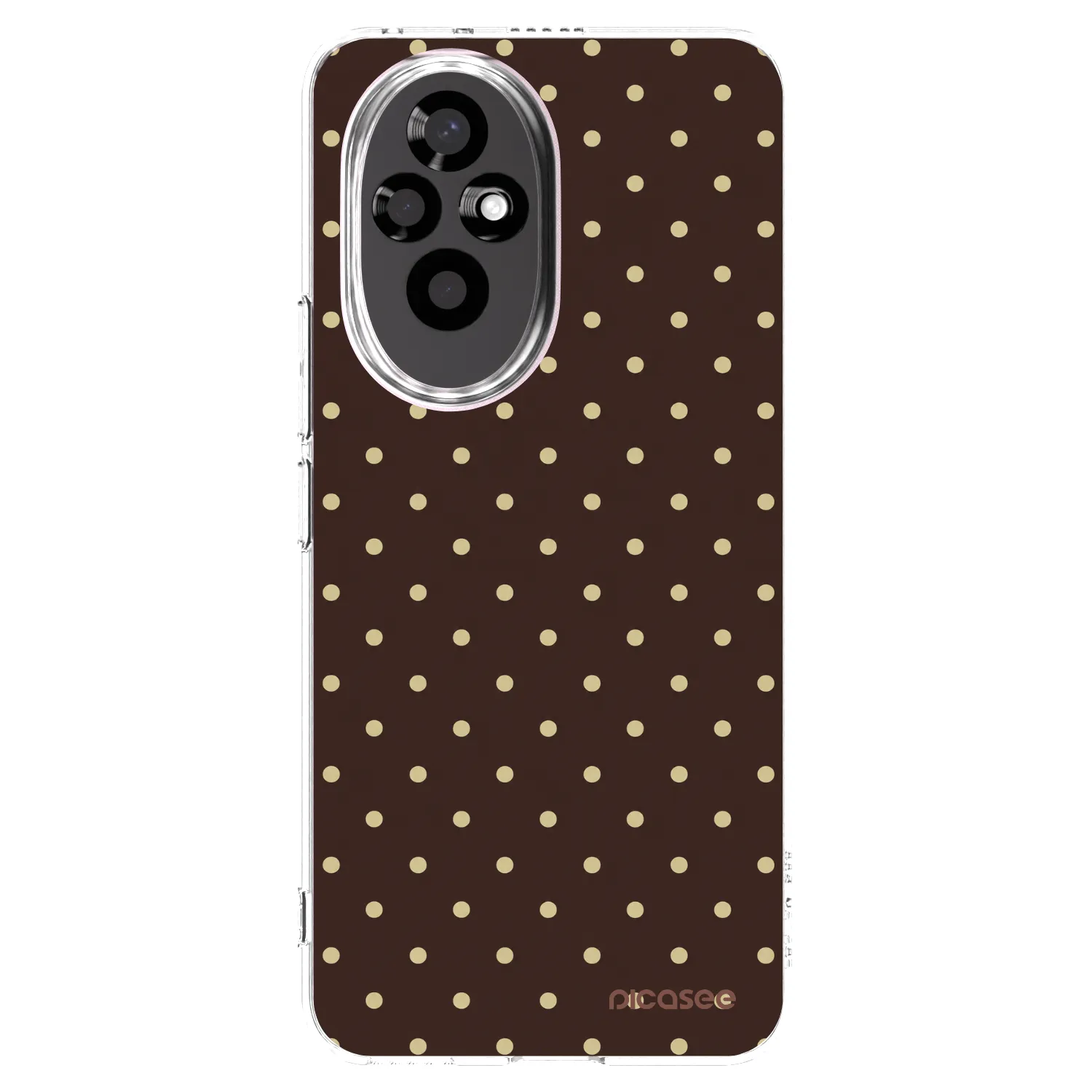 Picasee silikonový průhledný obal pro Honor 200 5G - Vanilla Dots & Chocolate