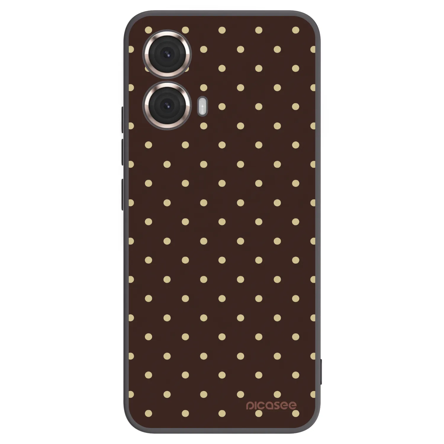 Picasee silikonový černý obal pro Motorola Moto G85 - Vanilla Dots & Chocolate