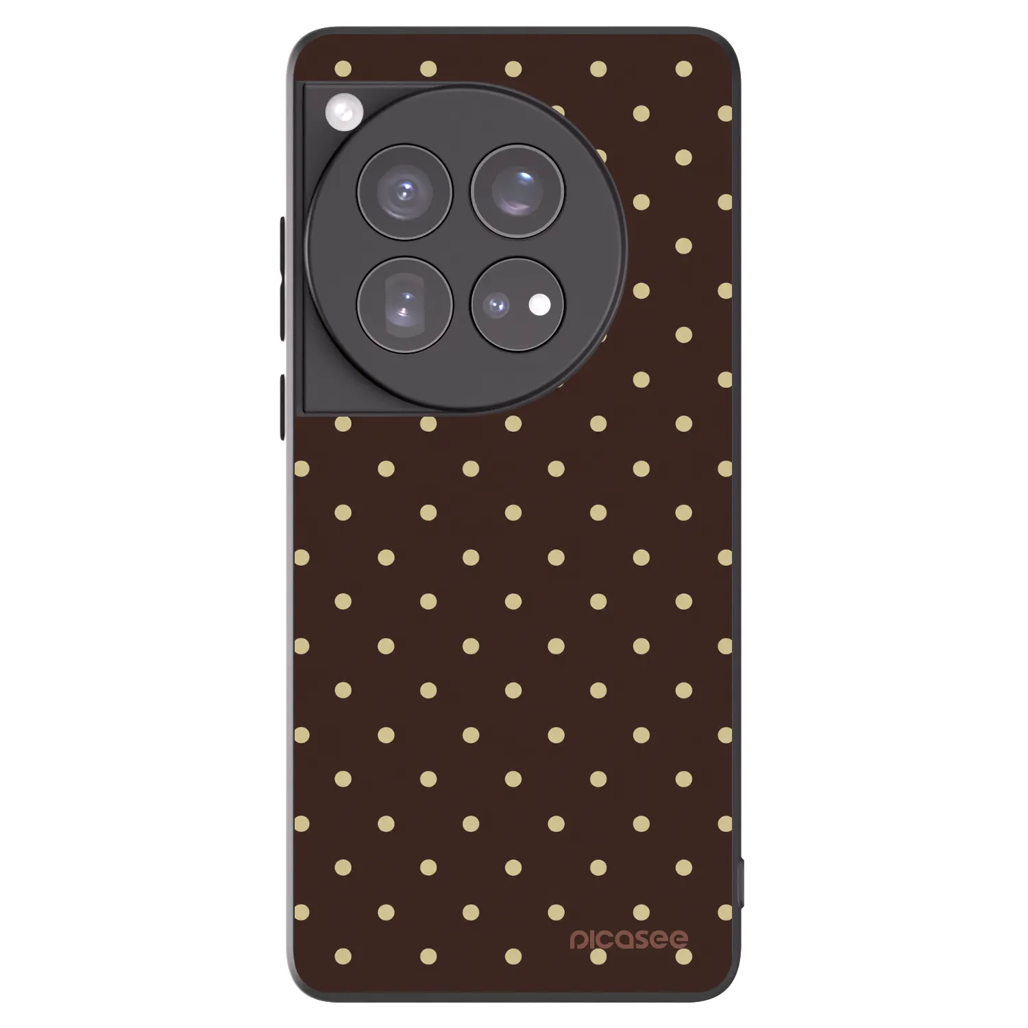 Picasee silikonový černý obal pro OnePlus 12 5G - Vanilla Dots & Chocolate