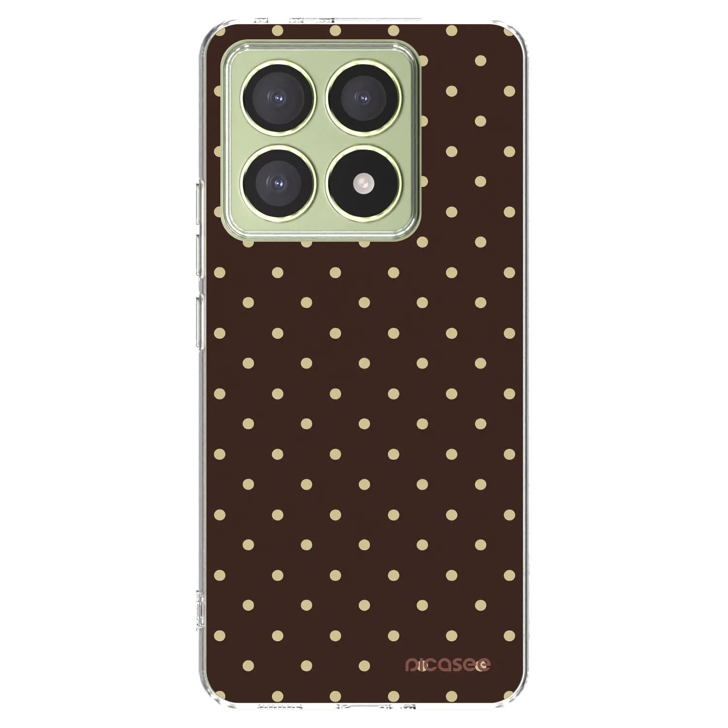 Picasee silikonový průhledný obal pro Xiaomi 14T - Vanilla Dots & Chocolate