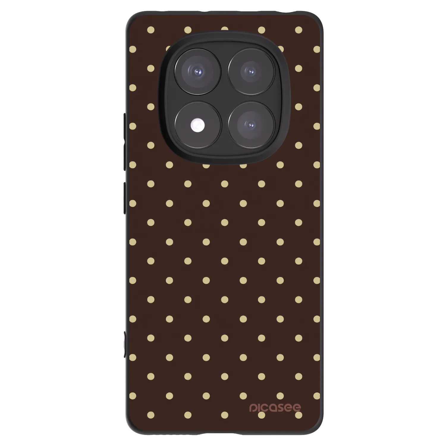 Picasee silikonový černý obal pro Xiaomi Redmi Note 14 Pro+ 5G - Vanilla Dots & Chocolate
