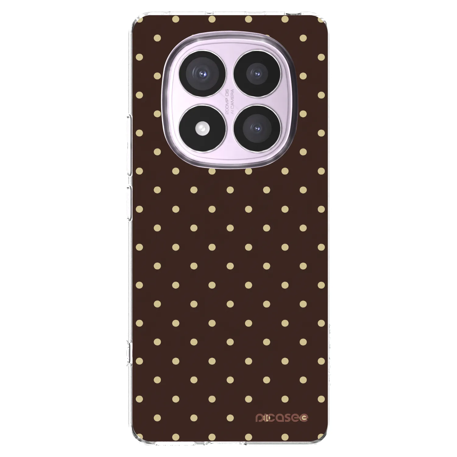 Picasee silikonový průhledný obal pro Xiaomi Redmi Note 14 Pro 5G - Vanilla Dots & Chocolate