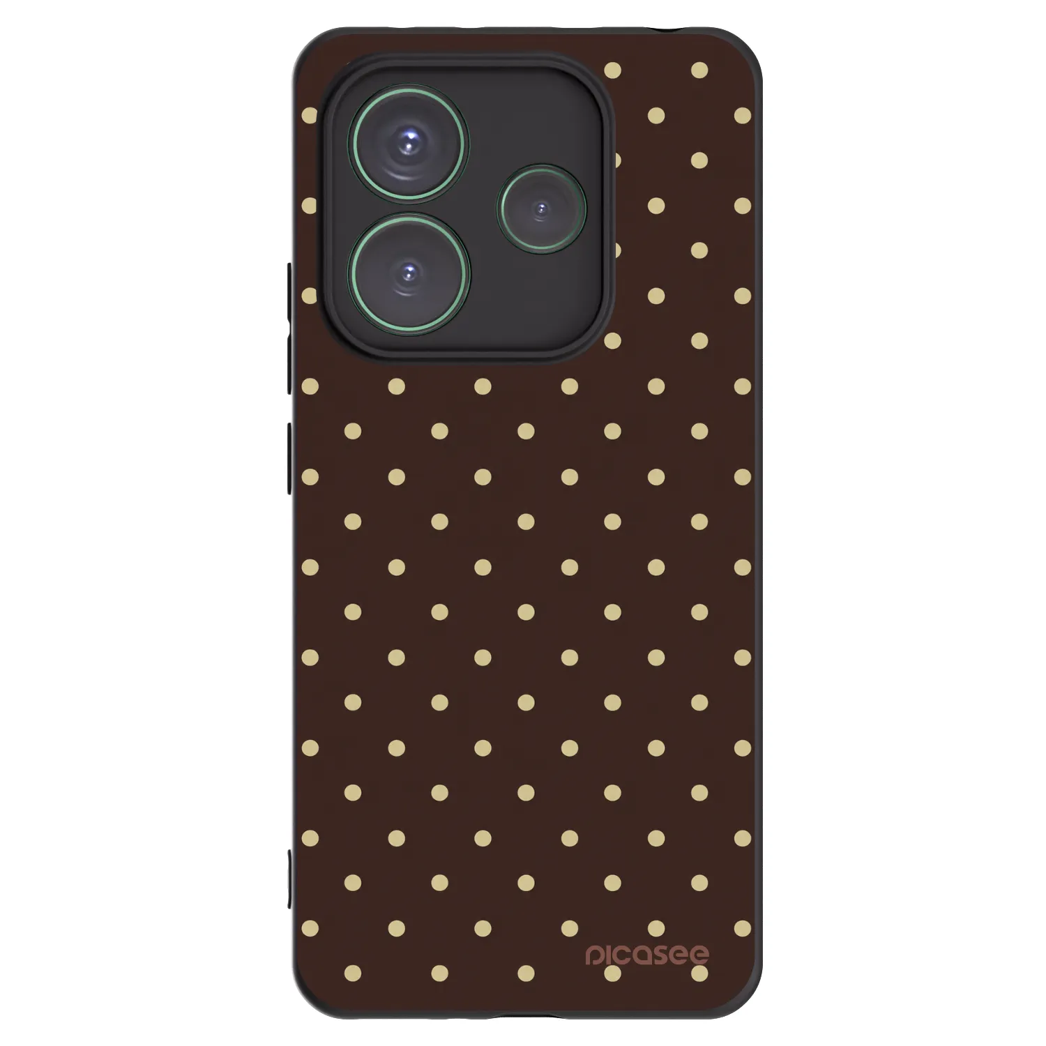 Picasee silikonový černý obal pro Xiaomi Redmi Note 14 5G - Vanilla Dots & Chocolate