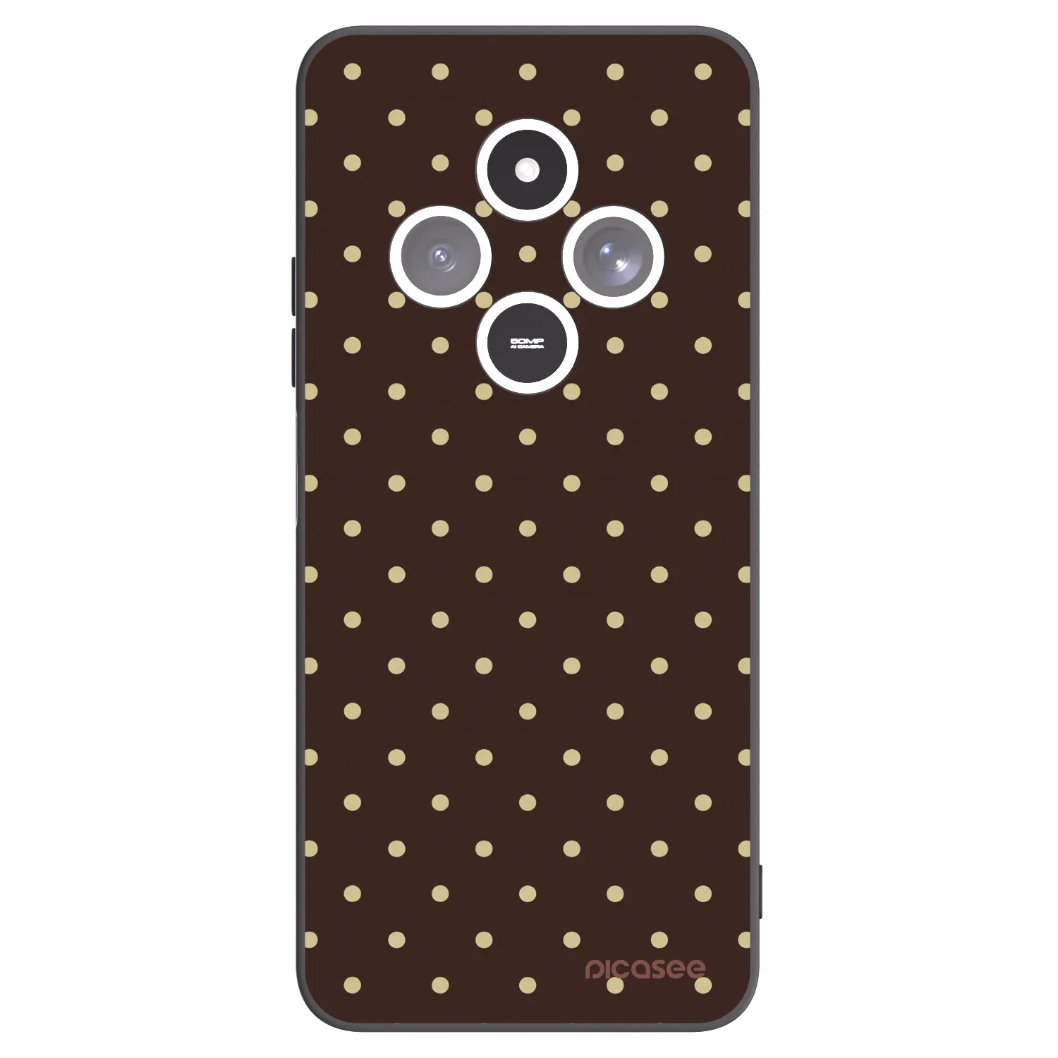 Picasee silikonový černý obal pro Xiaomi Redmi 14C - Vanilla Dots & Chocolate