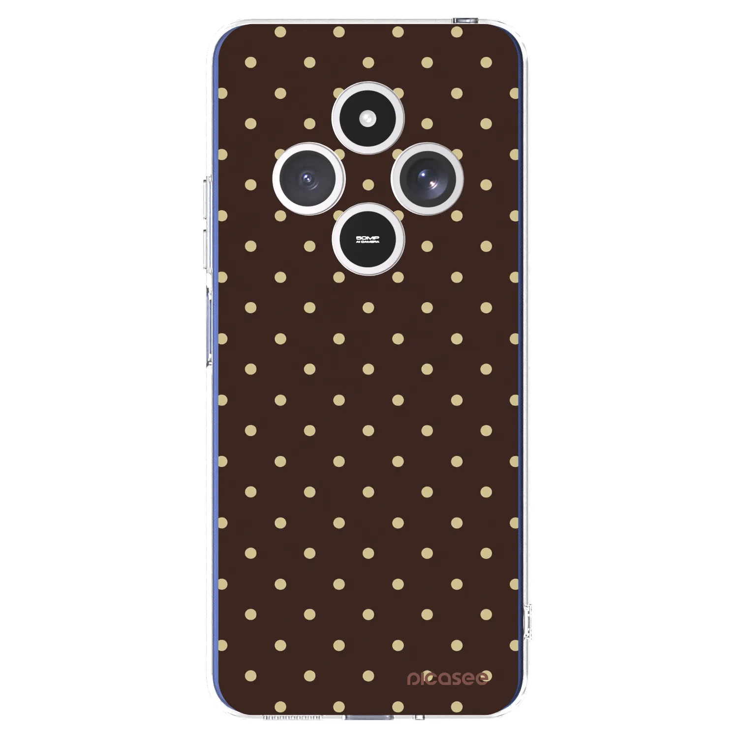 Picasee silikonový průhledný obal pro Xiaomi Redmi 14C - Vanilla Dots & Chocolate