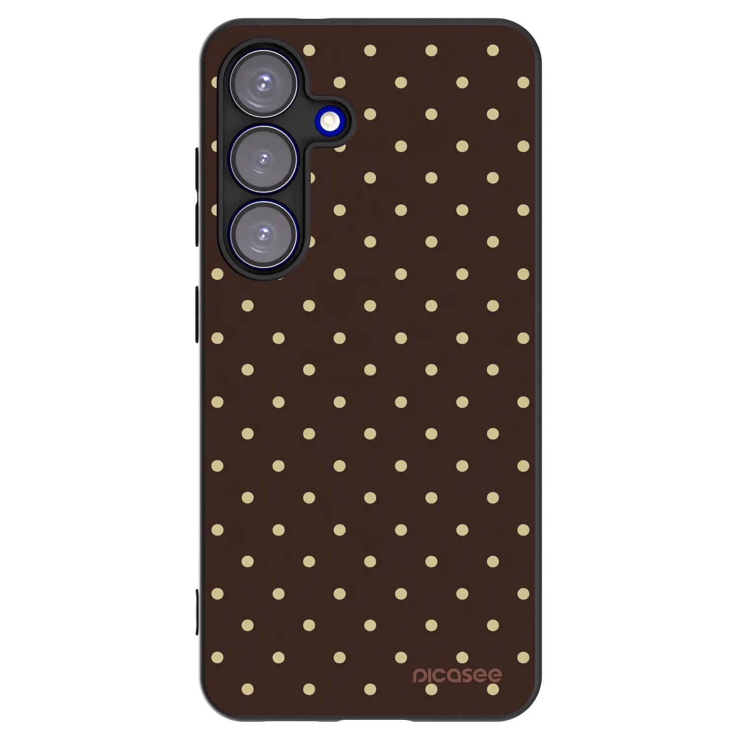 Picasee silikonový černý obal pro Samsung Galaxy S25 5G - Vanilla Dots & Chocolate