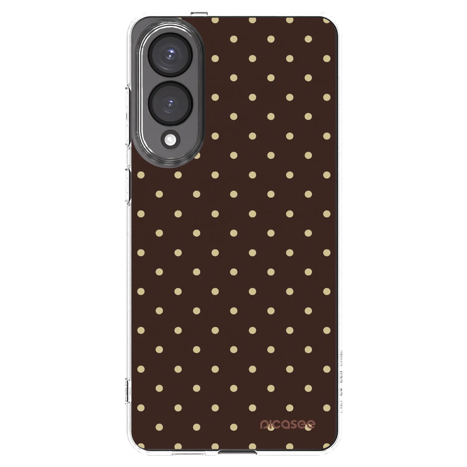 Picasee silikonový průhledný obal pro Samsung Galaxy S25 Edge 5G - Vanilla Dots & Chocolate