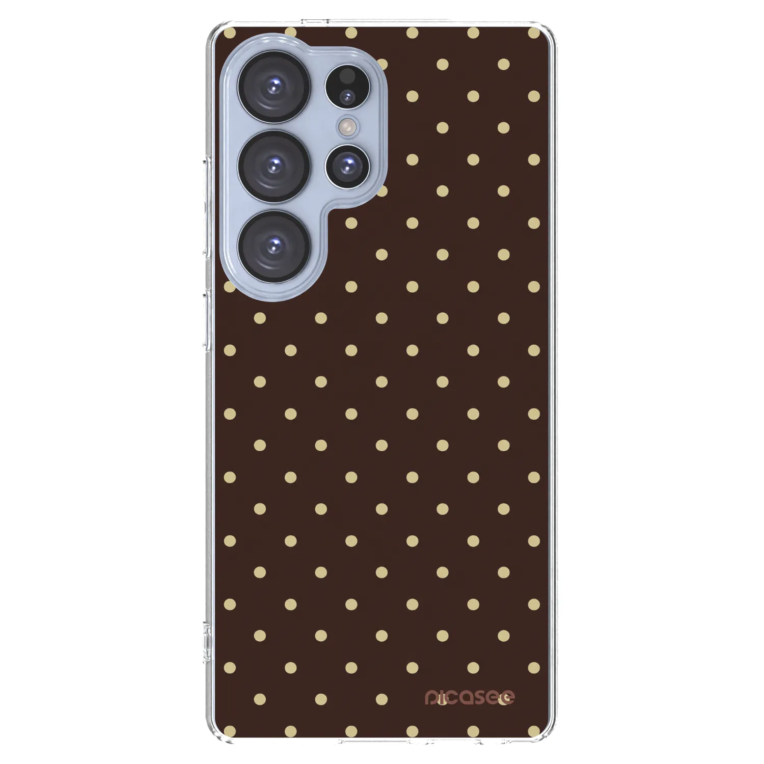 Picasee silikonový průhledný obal pro Samsung Galaxy S25 Ultra 5G - Vanilla Dots & Chocolate