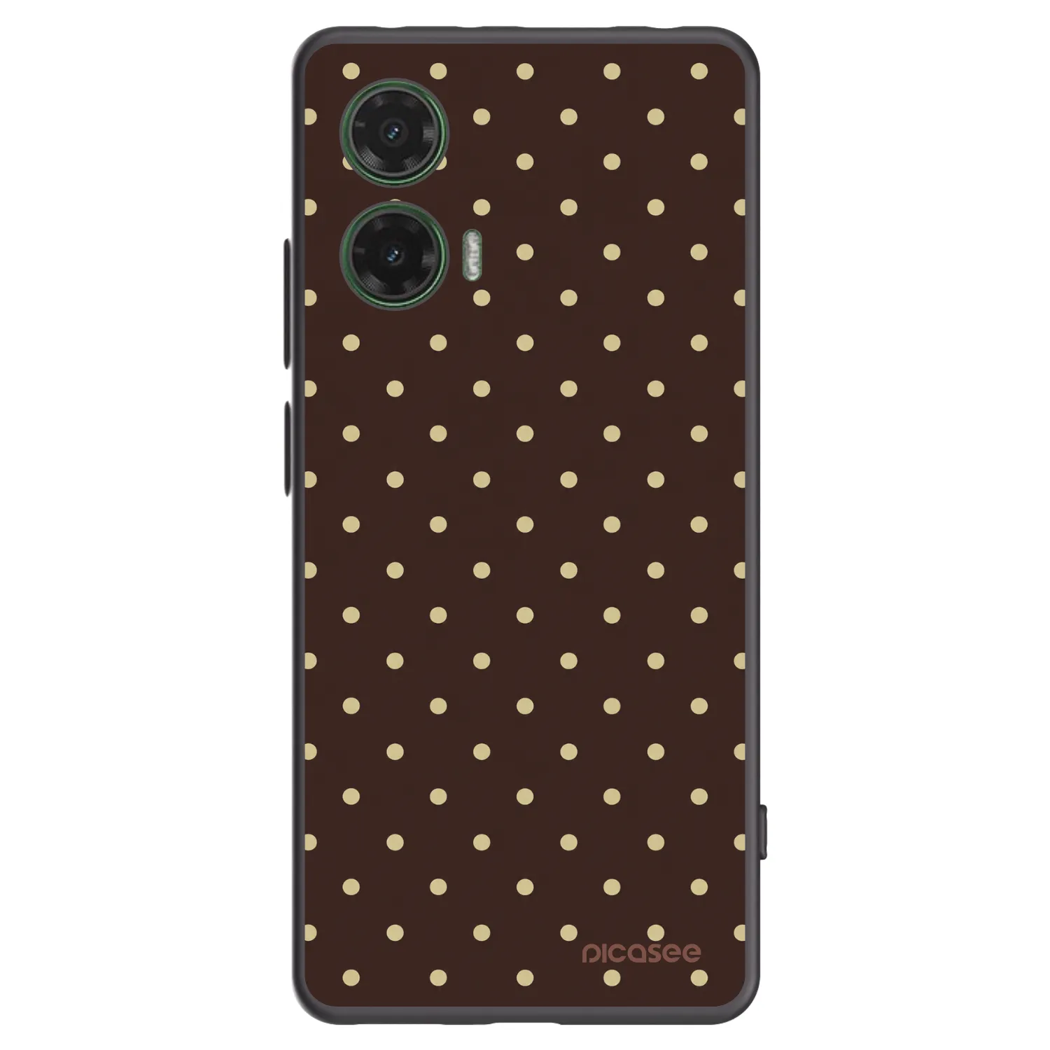Picasee silikonový černý obal pro Motorola Moto G35 5G - Vanilla Dots & Chocolate