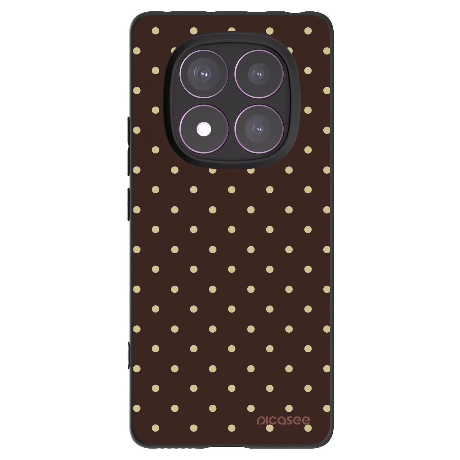 Picasee silikonový černý obal pro Xiaomi Redmi Note 14 Pro 4G - Vanilla Dots & Chocolate