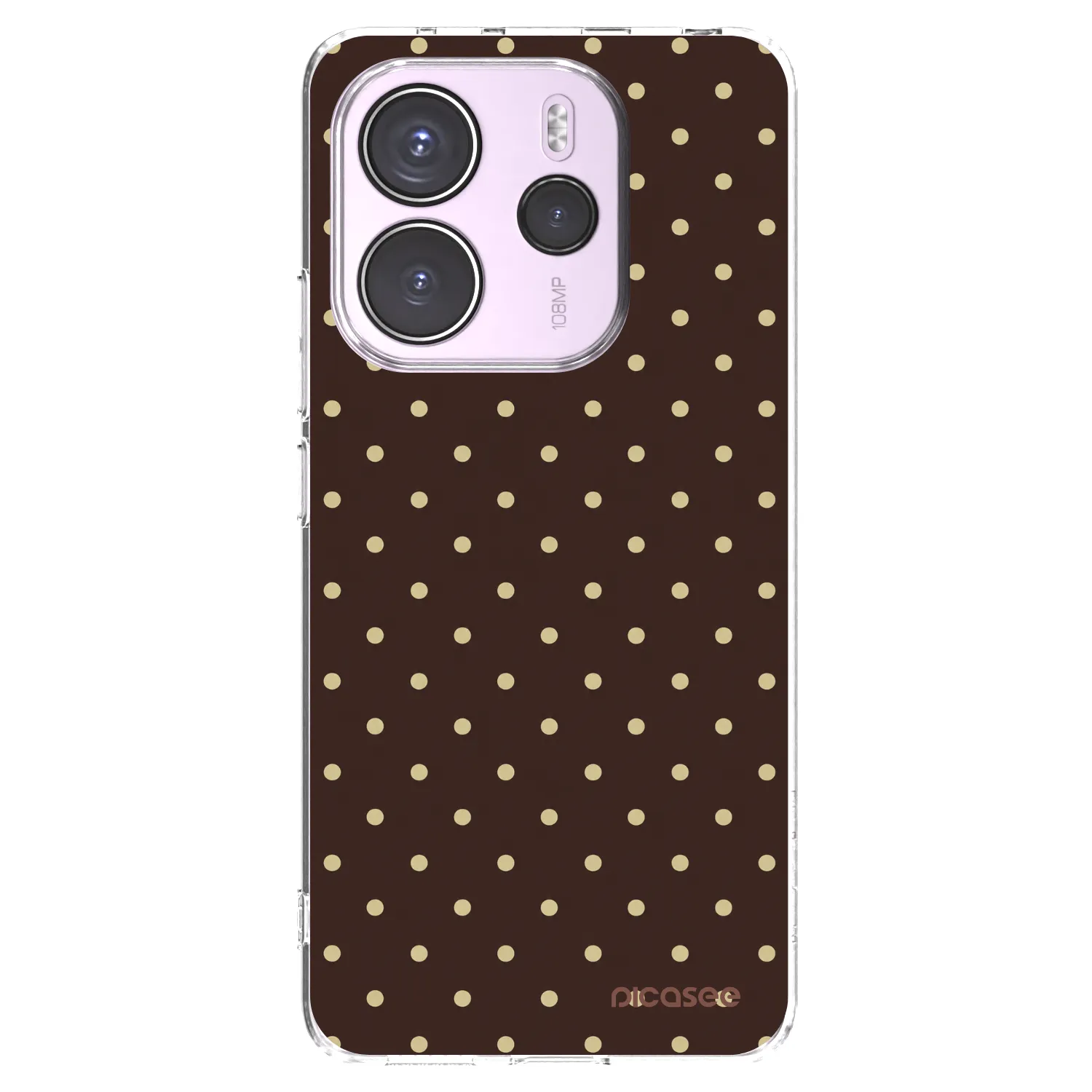 Picasee silikonový průhledný obal pro Xiaomi Redmi Note 14 4G - Vanilla Dots & Chocolate