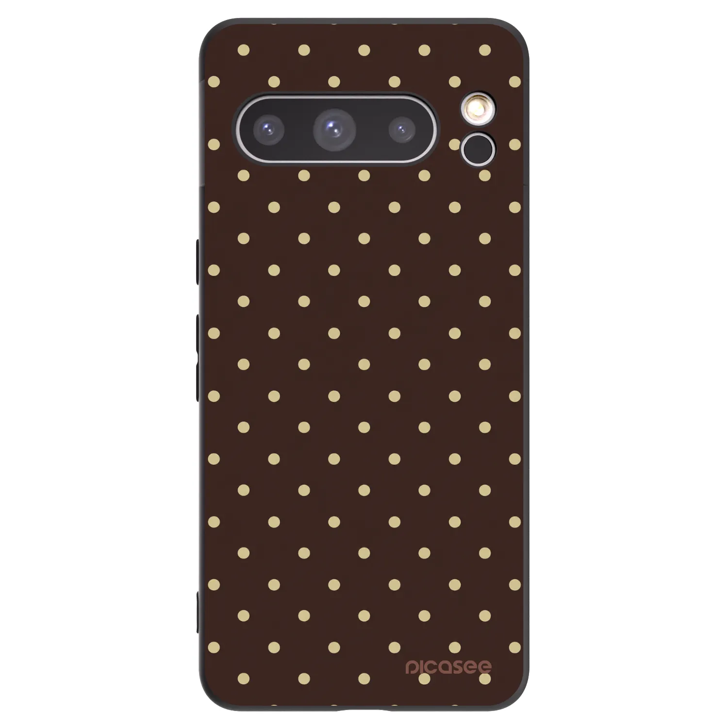 Picasee silikonový černý obal pro Google Pixel 8 Pro - Vanilla Dots & Chocolate