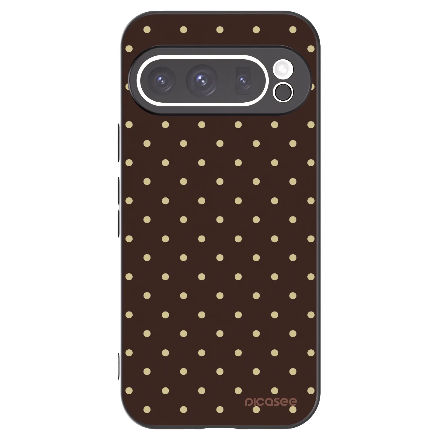 Picasee silikonový černý obal pro Google Pixel 9 Pro - Vanilla Dots & Chocolate