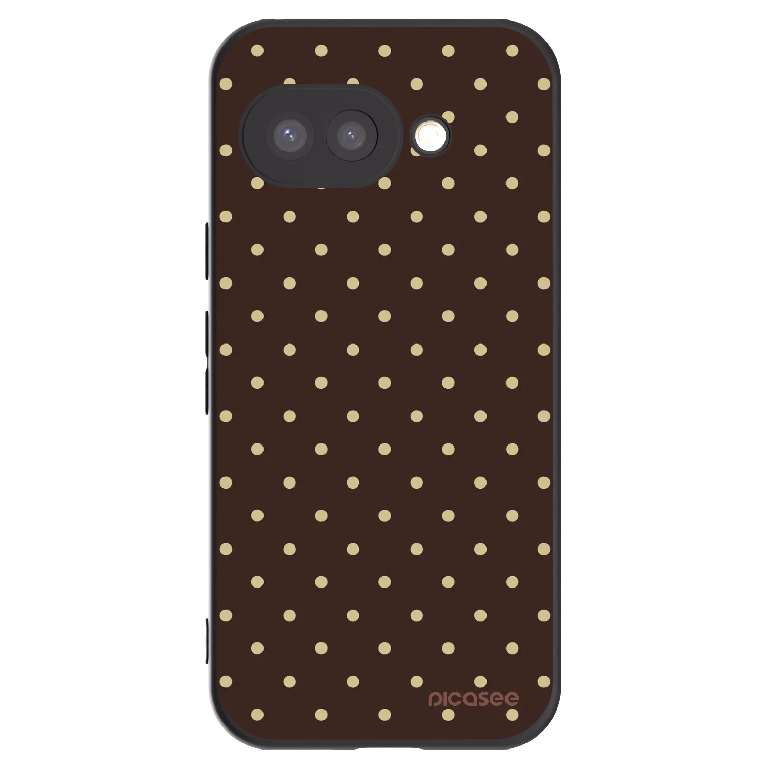 Picasee silikonový černý obal pro Google Pixel 9a - Vanilla Dots & Chocolate
