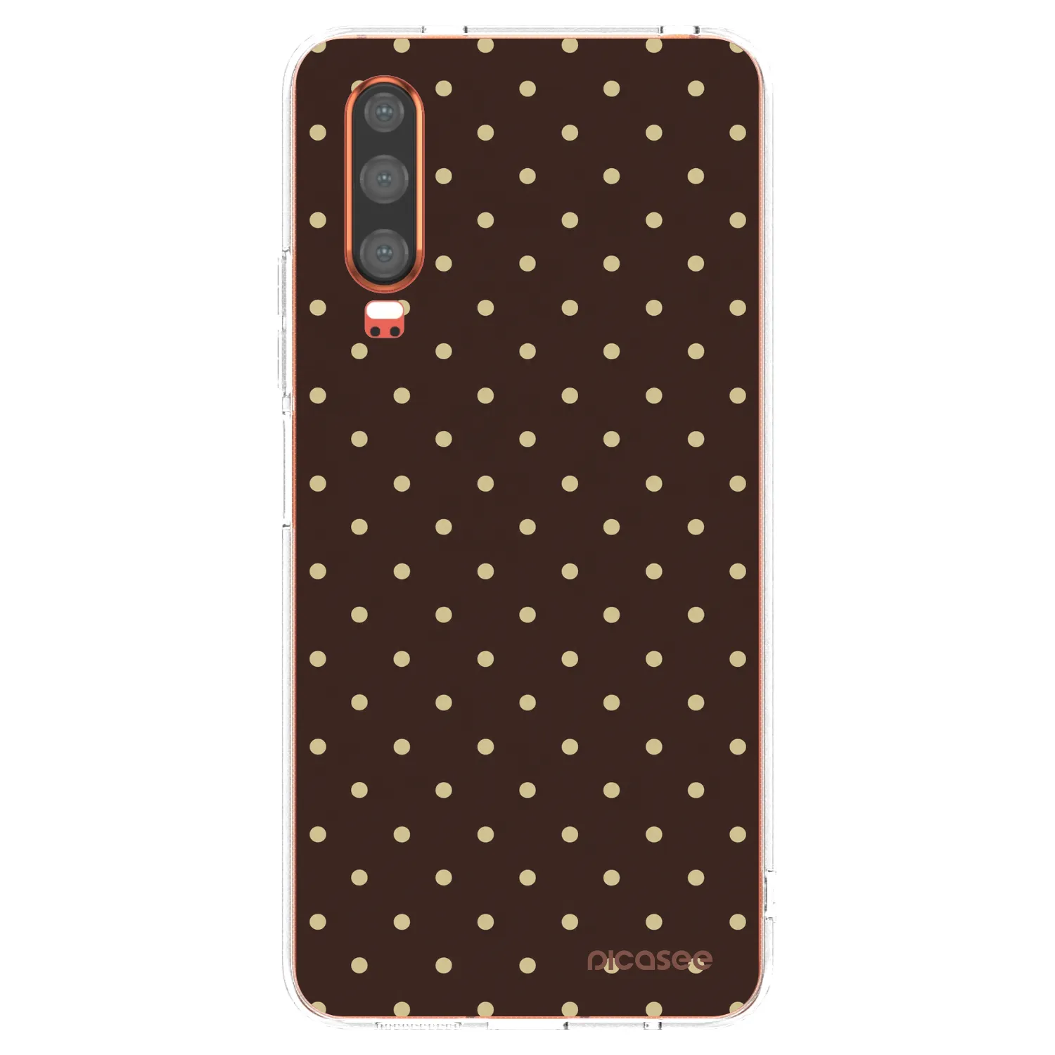 Picasee silikonový průhledný obal pro Huawei P30 - Vanilla Dots & Chocolate