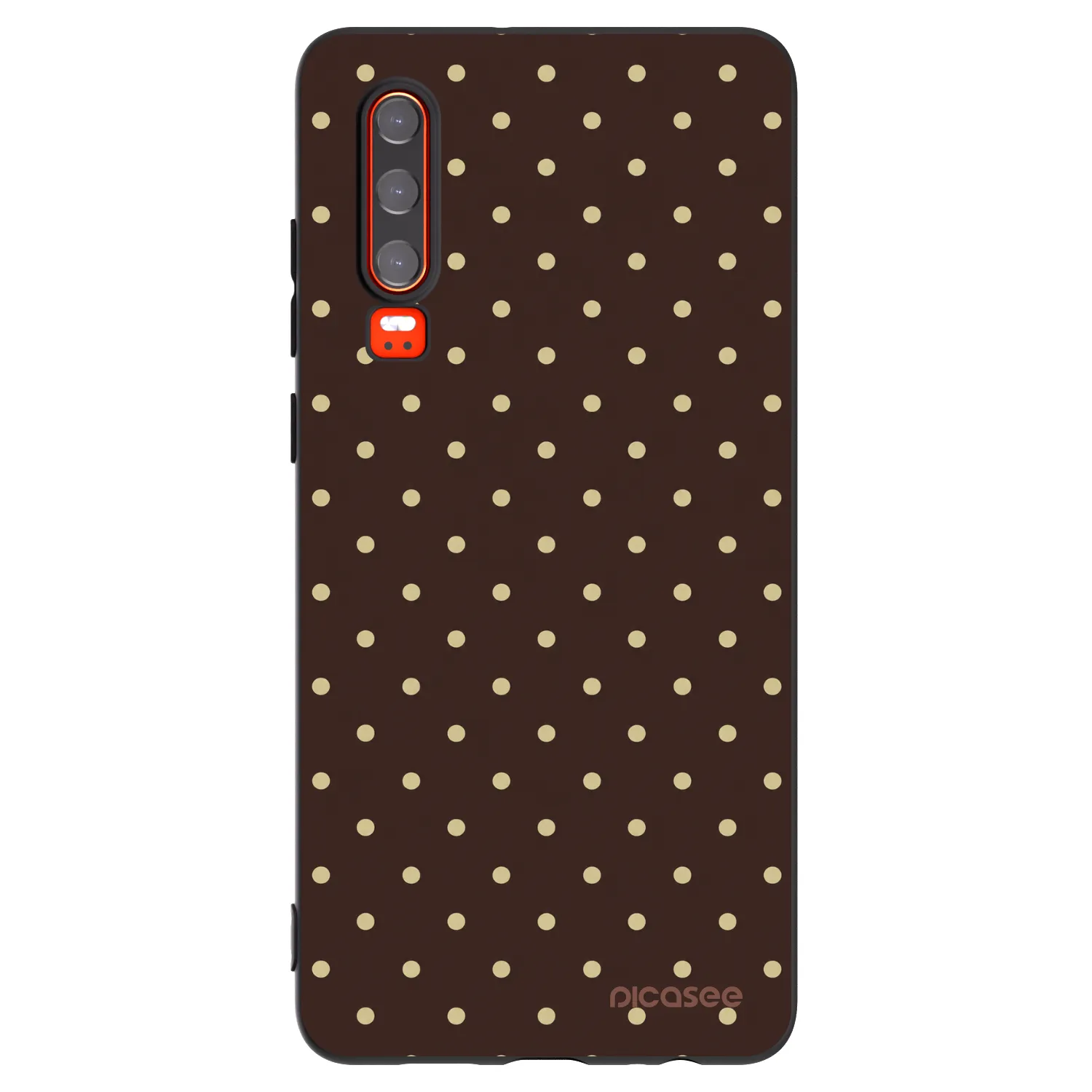 Picasee silikonový černý obal pro Huawei P30 - Vanilla Dots & Chocolate