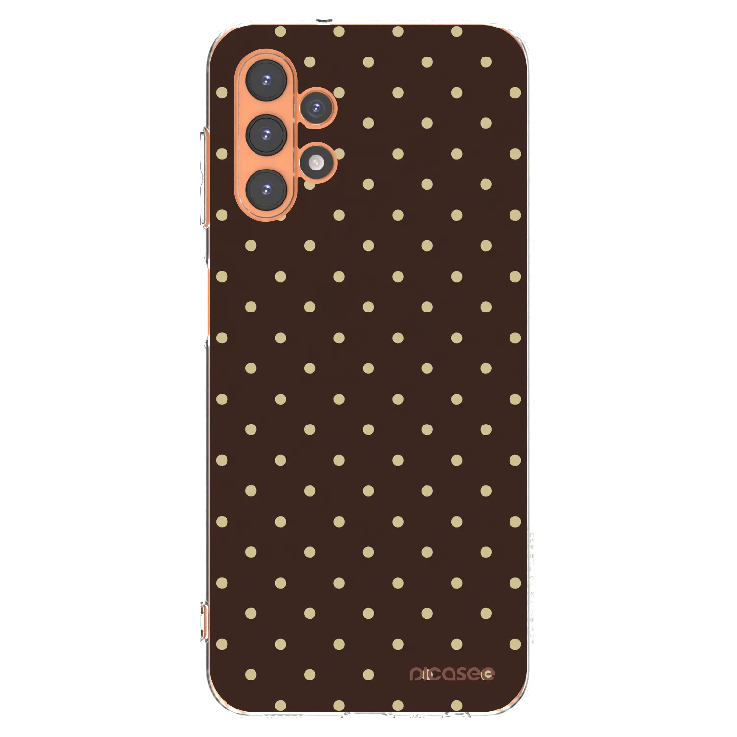Picasee silikonový průhledný obal pro Samsung Galaxy A13 5G - Vanilla Dots & Chocolate