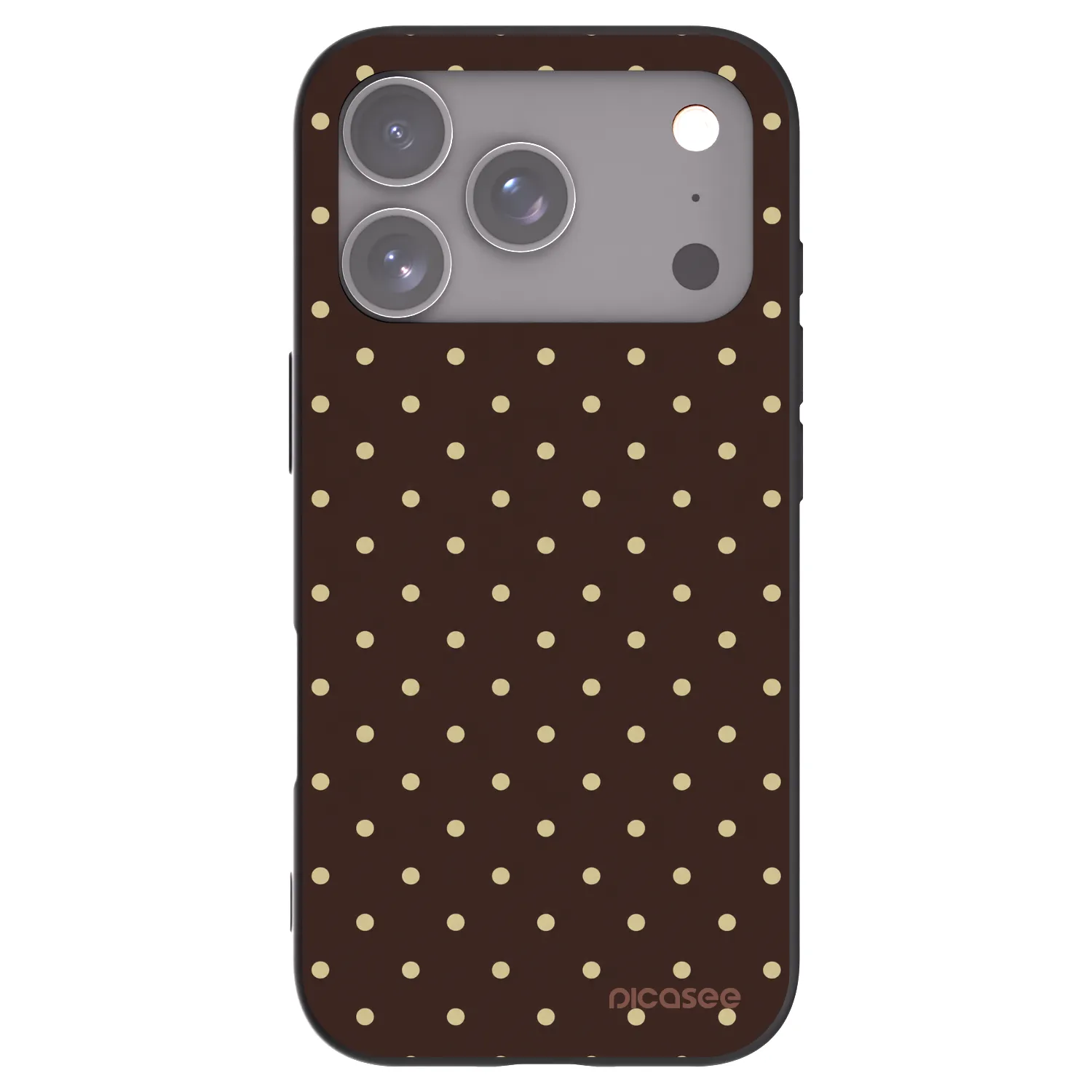 Picasee silikonový černý obal pro Apple iPhone 17 Pro - Vanilla Dots & Chocolate