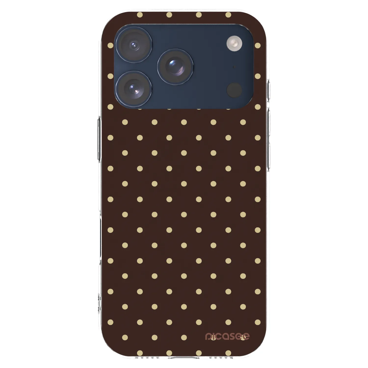 Picasee silikonový průhledný obal pro Apple iPhone 17 Pro - Vanilla Dots & Chocolate