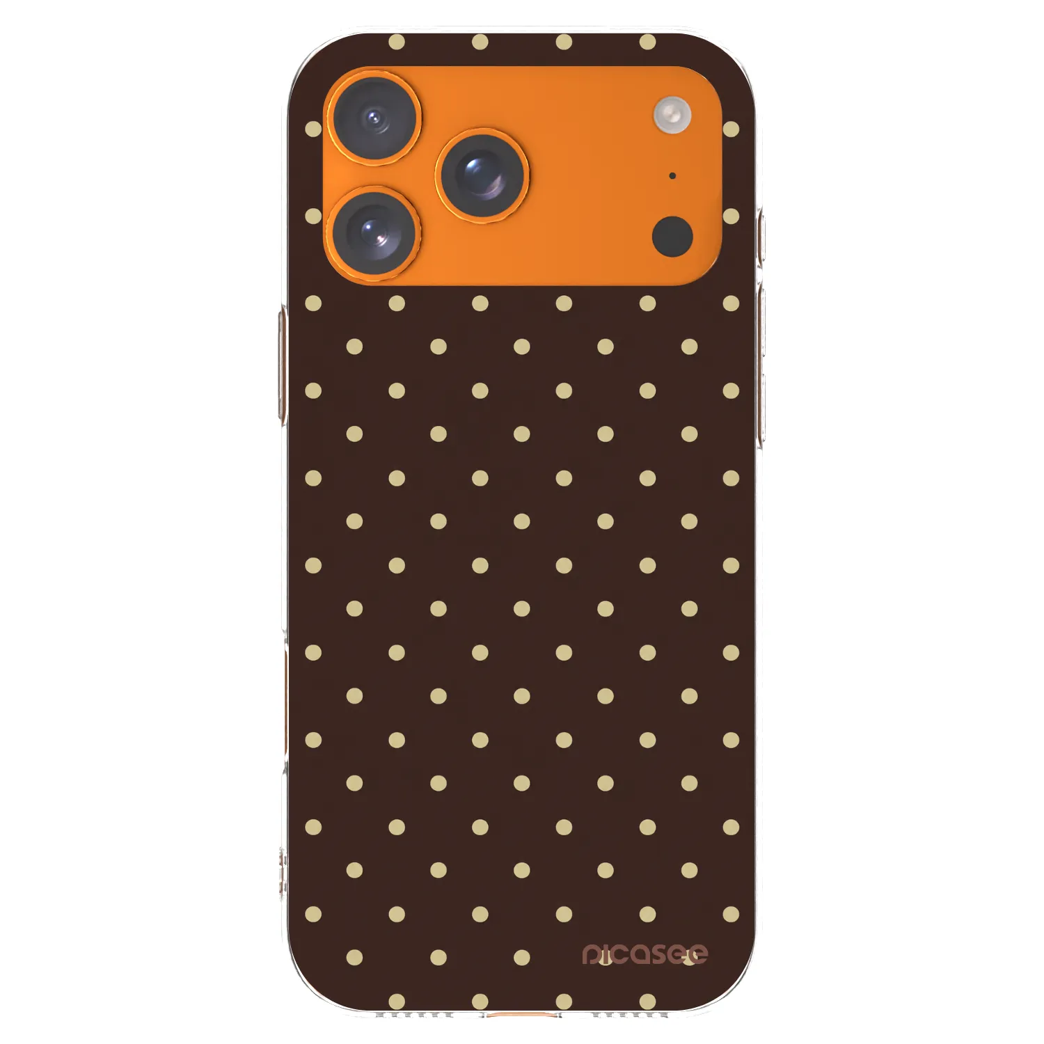 Picasee silikonový průhledný obal pro Apple iPhone 17 Pro Max - Vanilla Dots & Chocolate