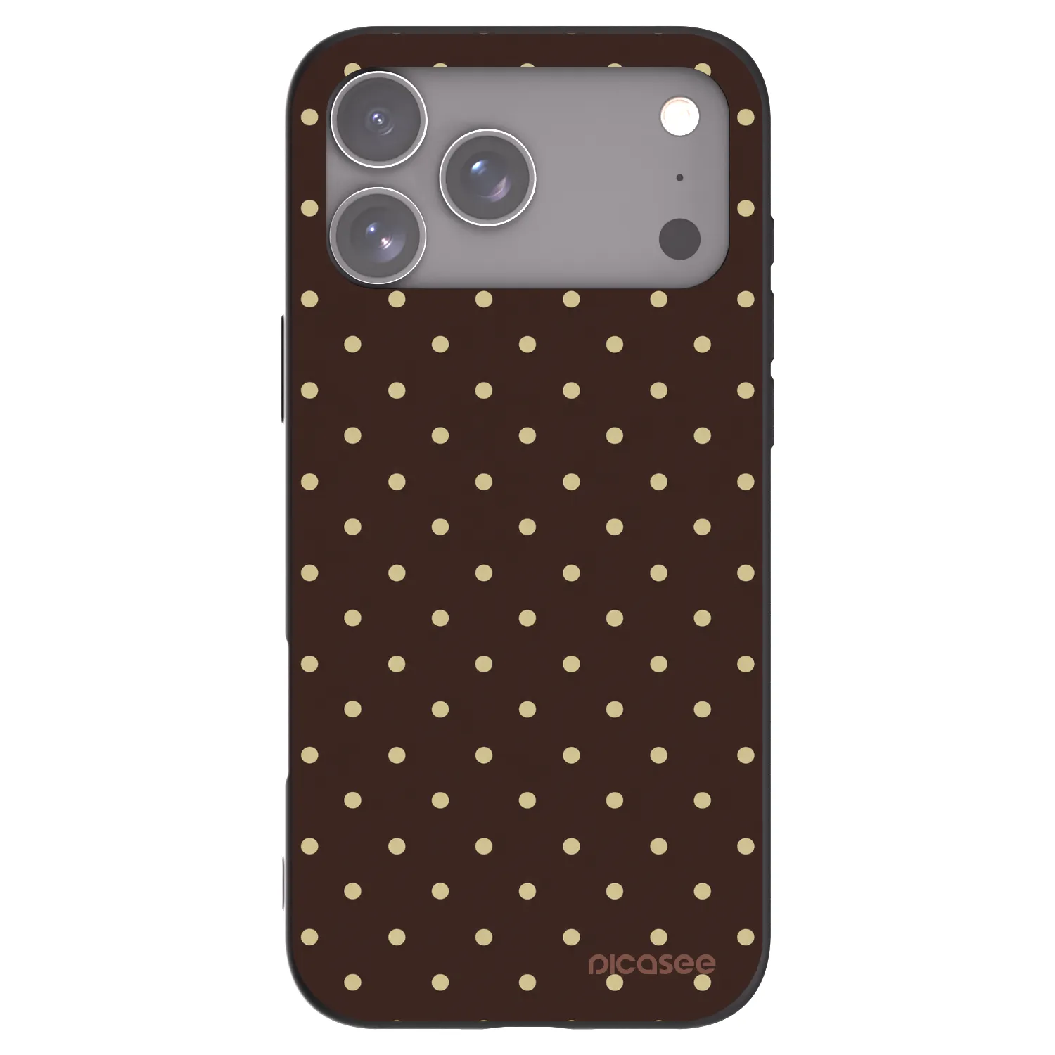 Picasee silikonový černý obal pro Apple iPhone 17 Pro Max - Vanilla Dots & Chocolate