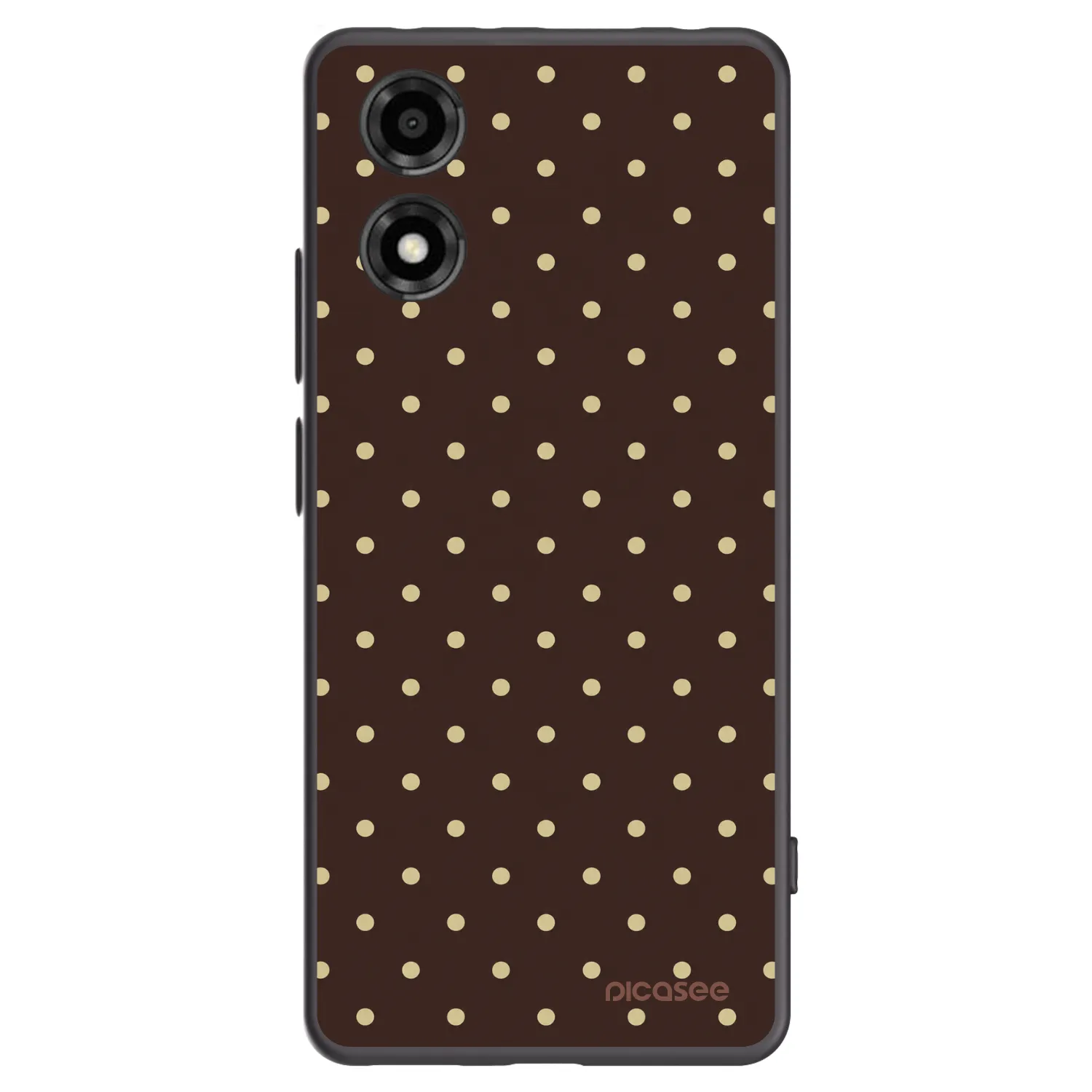 Picasee silikonový černý obal pro Motorola Moto E14 - Vanilla Dots & Chocolate