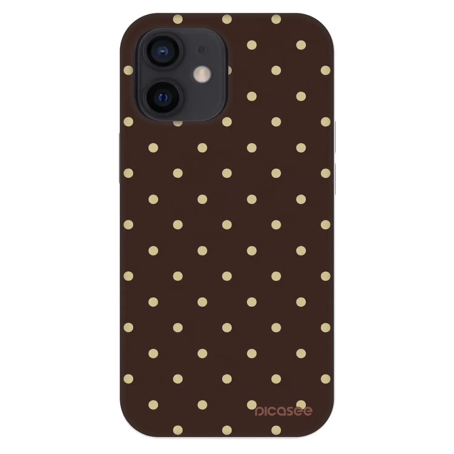 Picasee Fashion Case pro Apple iPhone 12 mini - Vanilla Dots & Chocolate