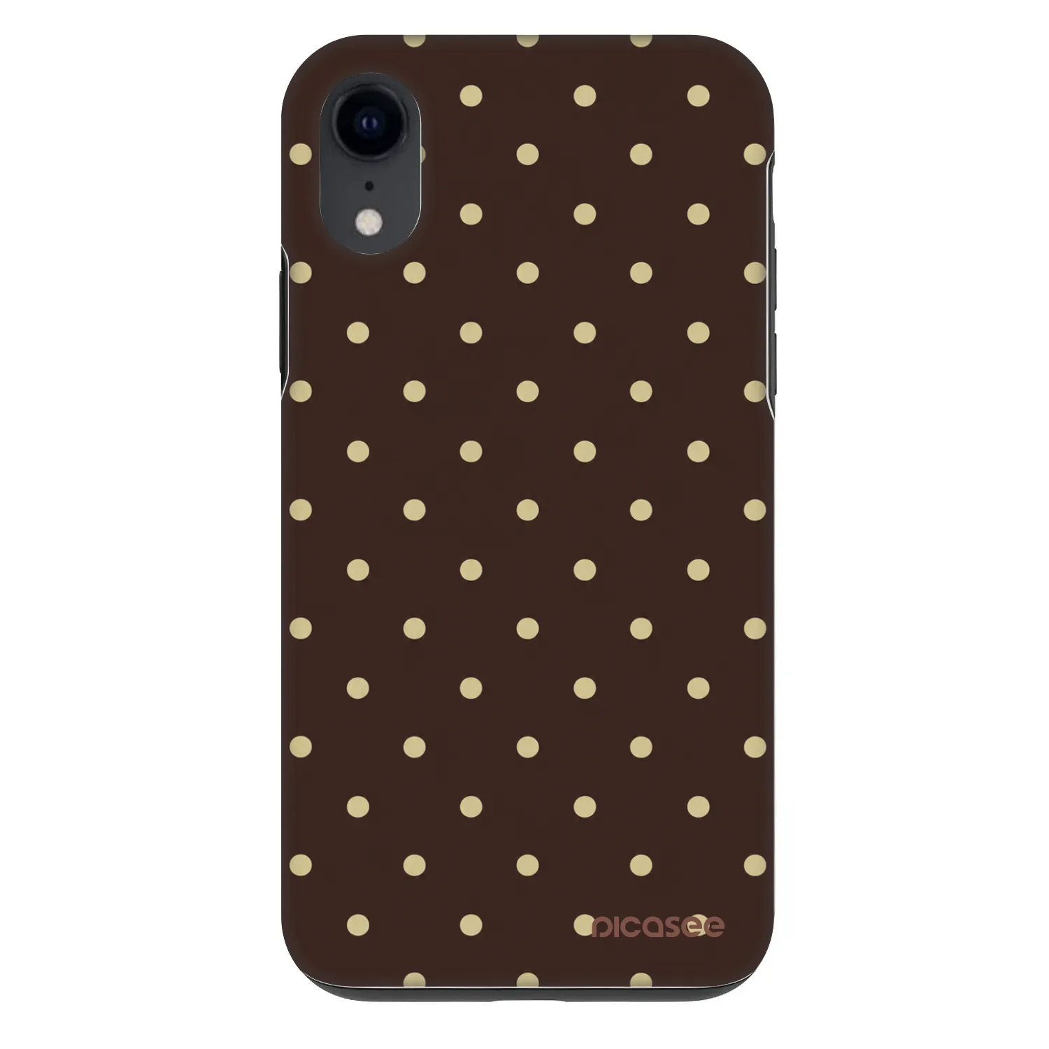 Picasee Fashion Case pro Apple iPhone XR - Vanilla Dots & Chocolate
