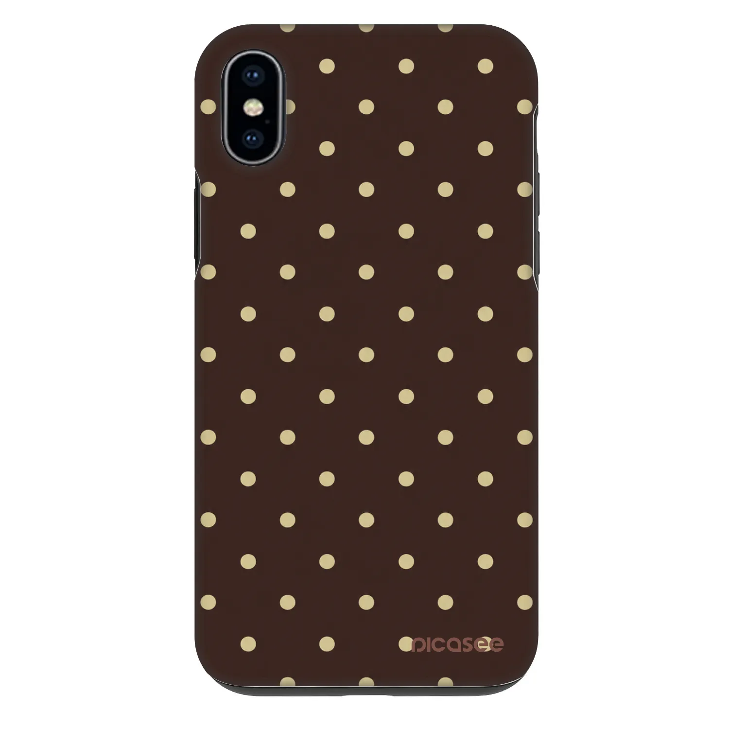 Picasee Fashion Case pro Apple iPhone XS Max - Vanilla Dots & Chocolate