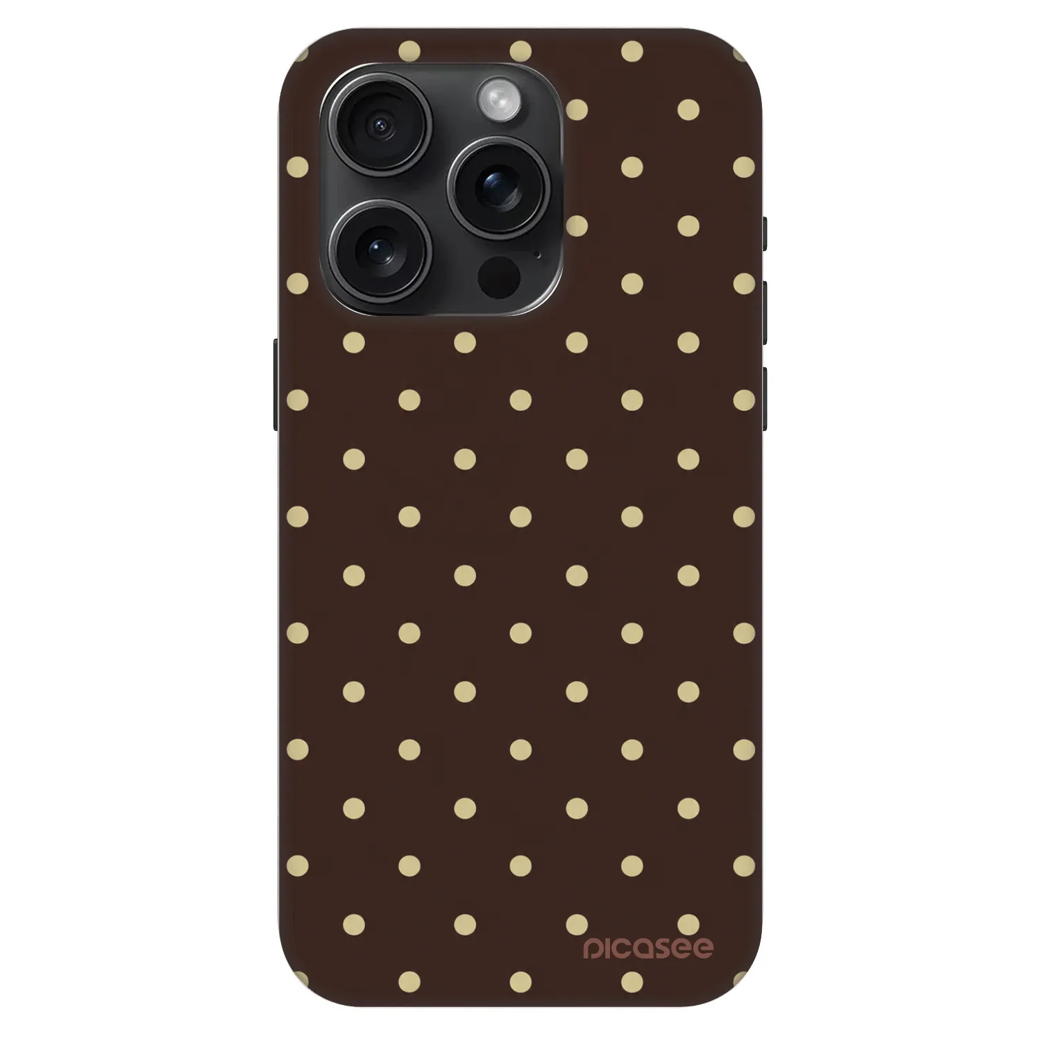 Picasee Fashion Case MagSafe Apple iPhone 15 Pro - Vanilla Dots & Chocolate