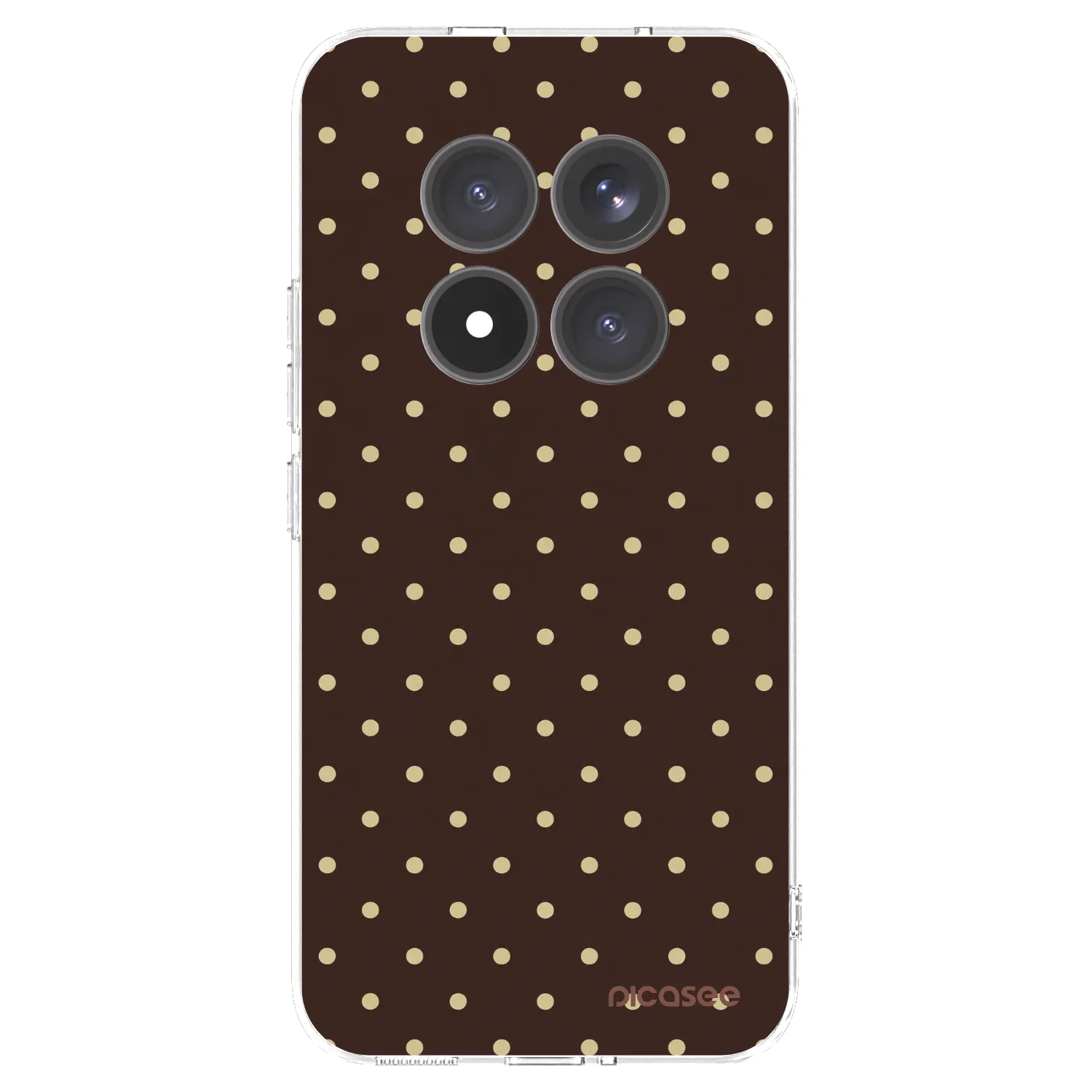 Picasee silikonový průhledný obal pro Xiaomi Redmi Note 15 Pro+ - Vanilla Dots & Chocolate
