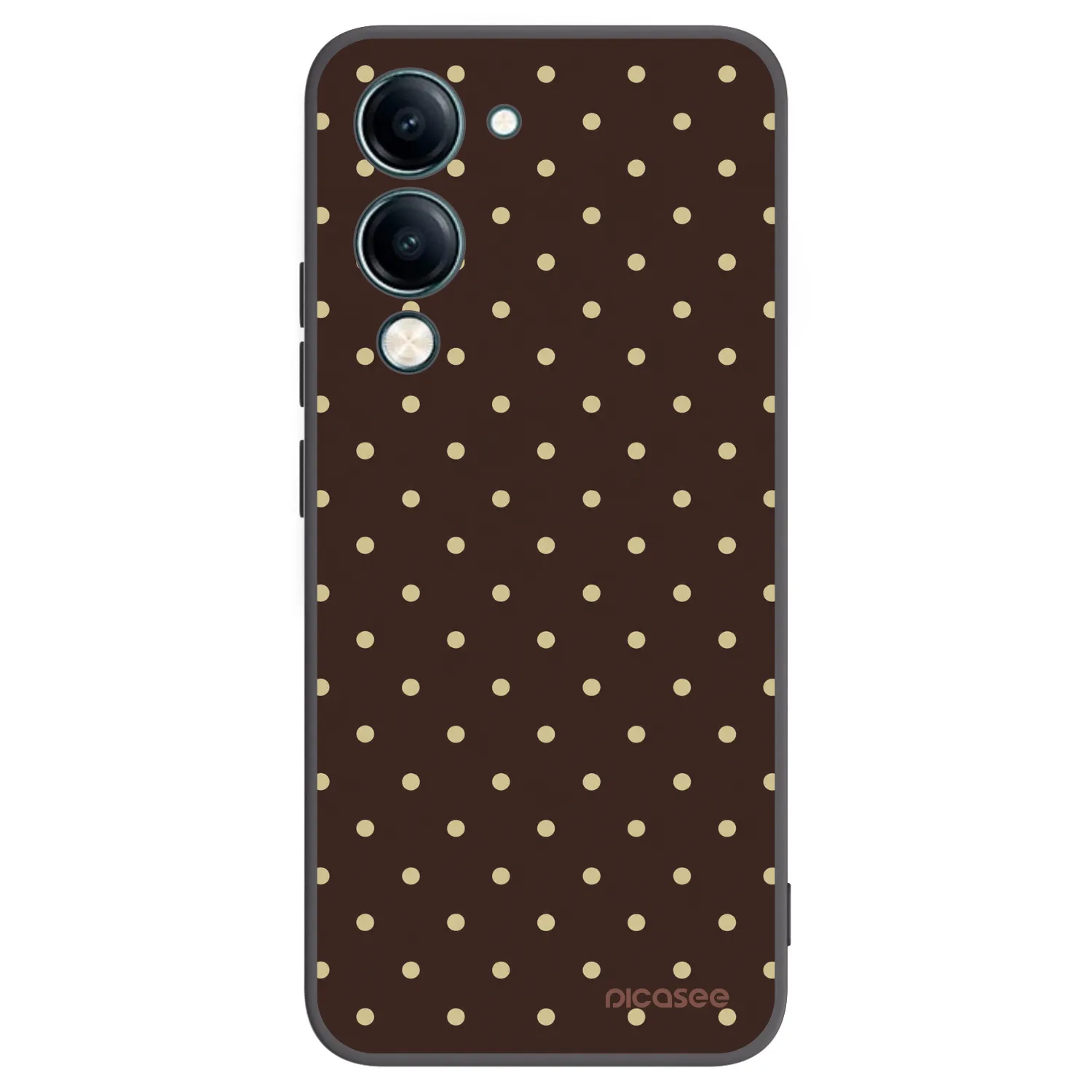 Picasee silikonový černý obal pro Vivo Y29s 5G - Vanilla Dots & Chocolate