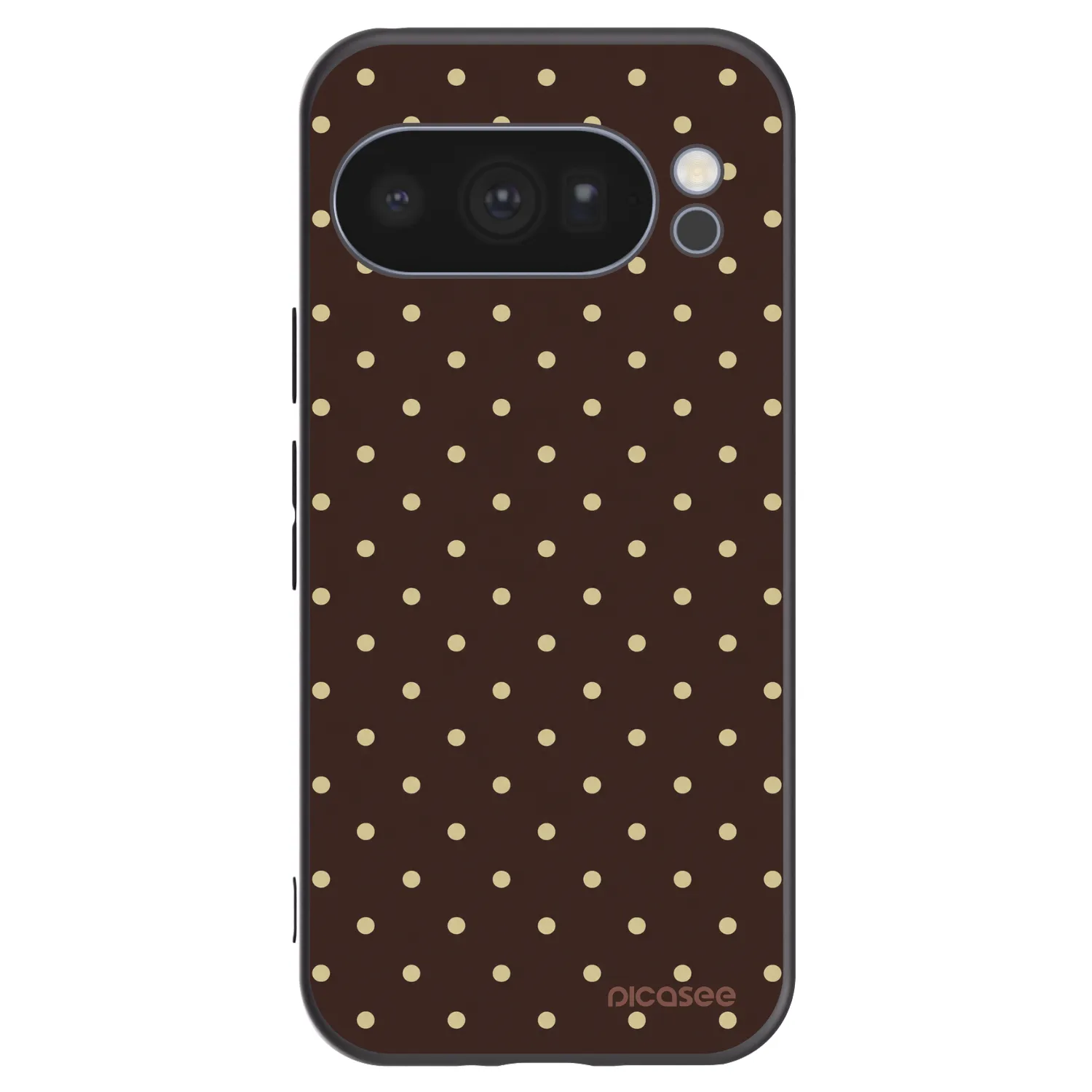 Picasee silikonový černý obal pro Google Pixel 10 Pro - Vanilla Dots & Chocolate