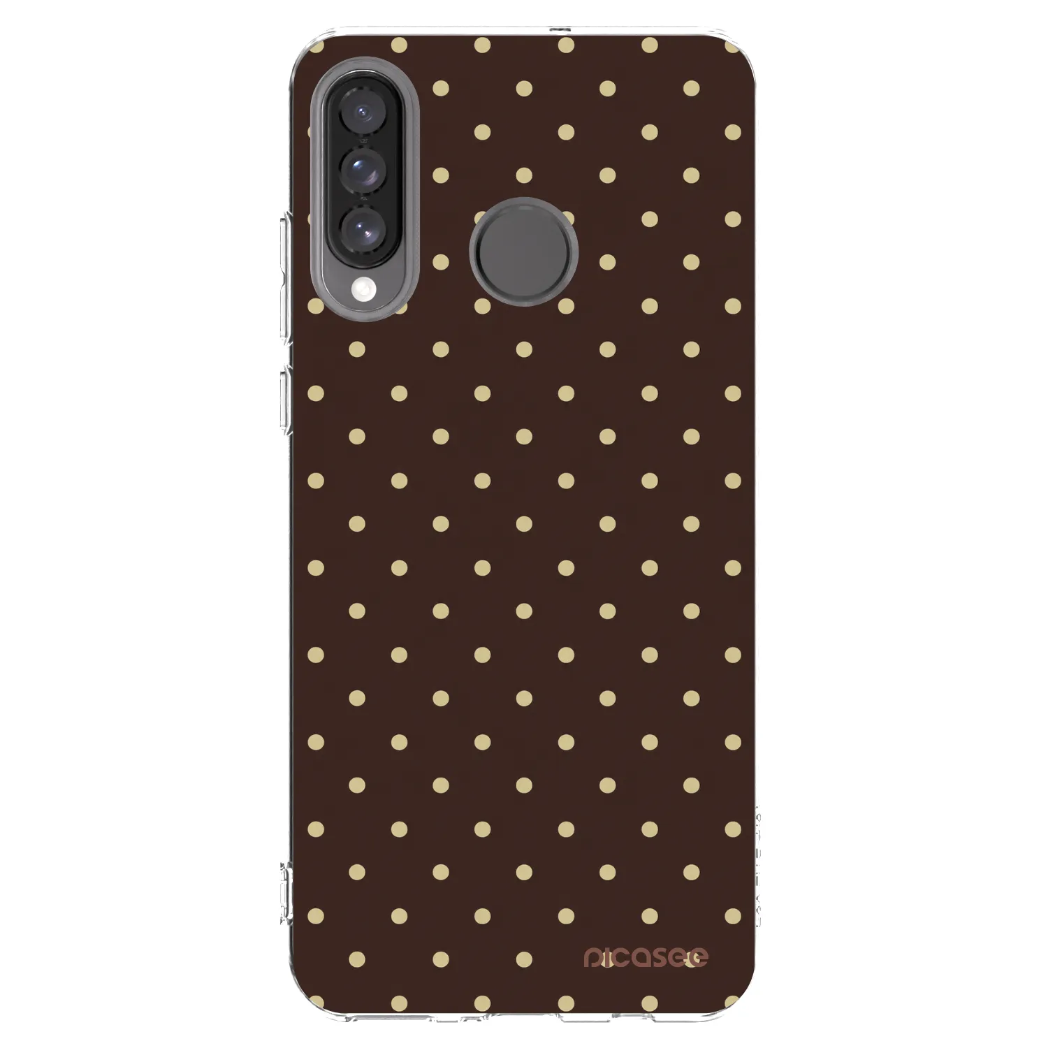 Picasee silikonový průhledný obal pro Huawei P30 Lite - Vanilla Dots & Chocolate