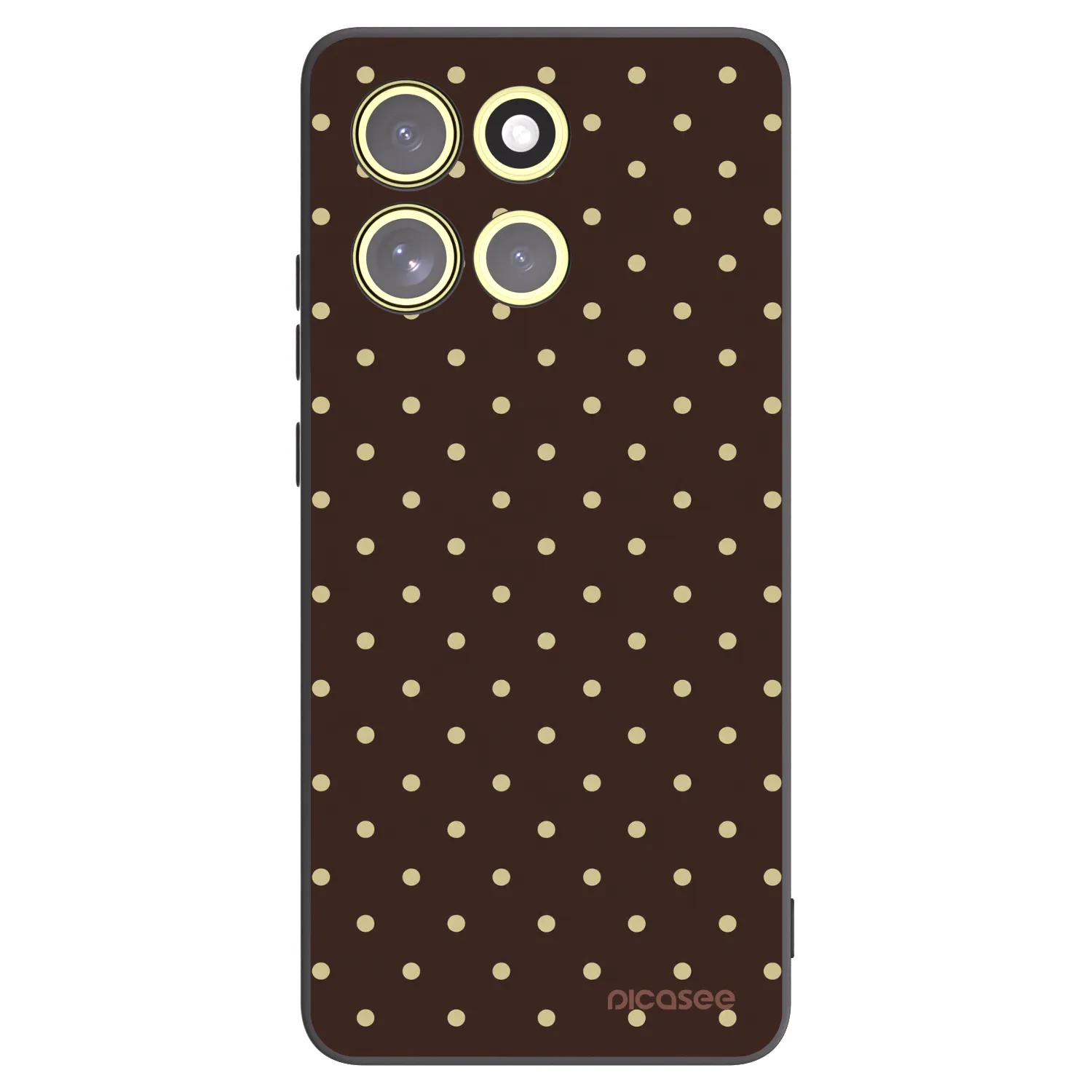Picasee silikonový černý obal pro Motorola Moto G86 Power 5G - Vanilla Dots & Chocolate