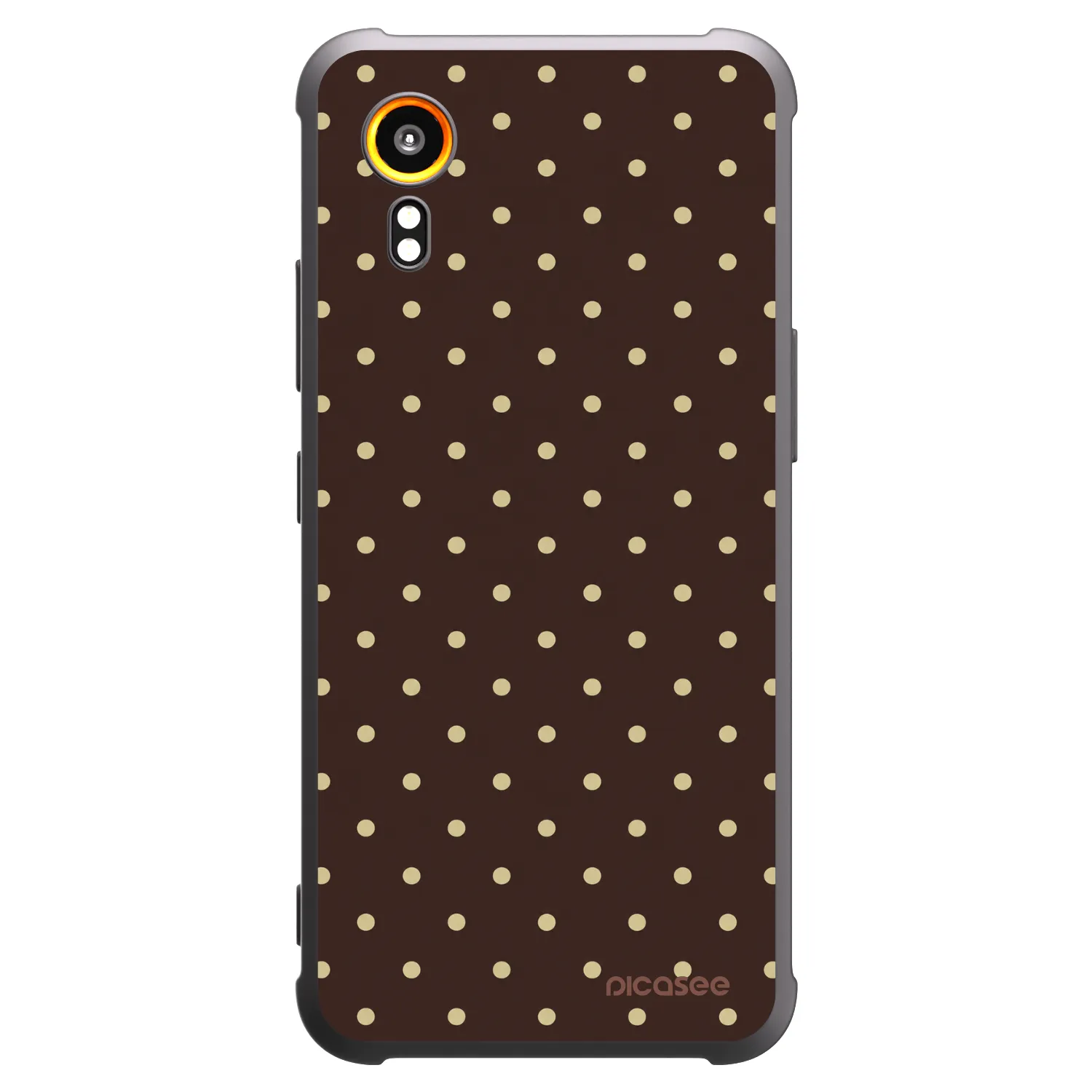 Picasee silikonový černý obal pro Samsung Galaxy XCover 7 - Vanilla Dots & Chocolate