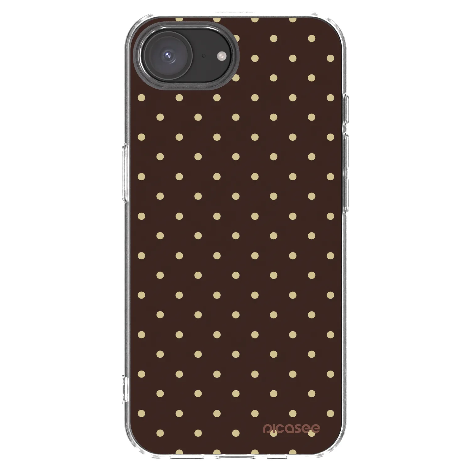 Picasee silikonový průhledný obal pro Apple iPhone 17e - Vanilla Dots & Chocolate