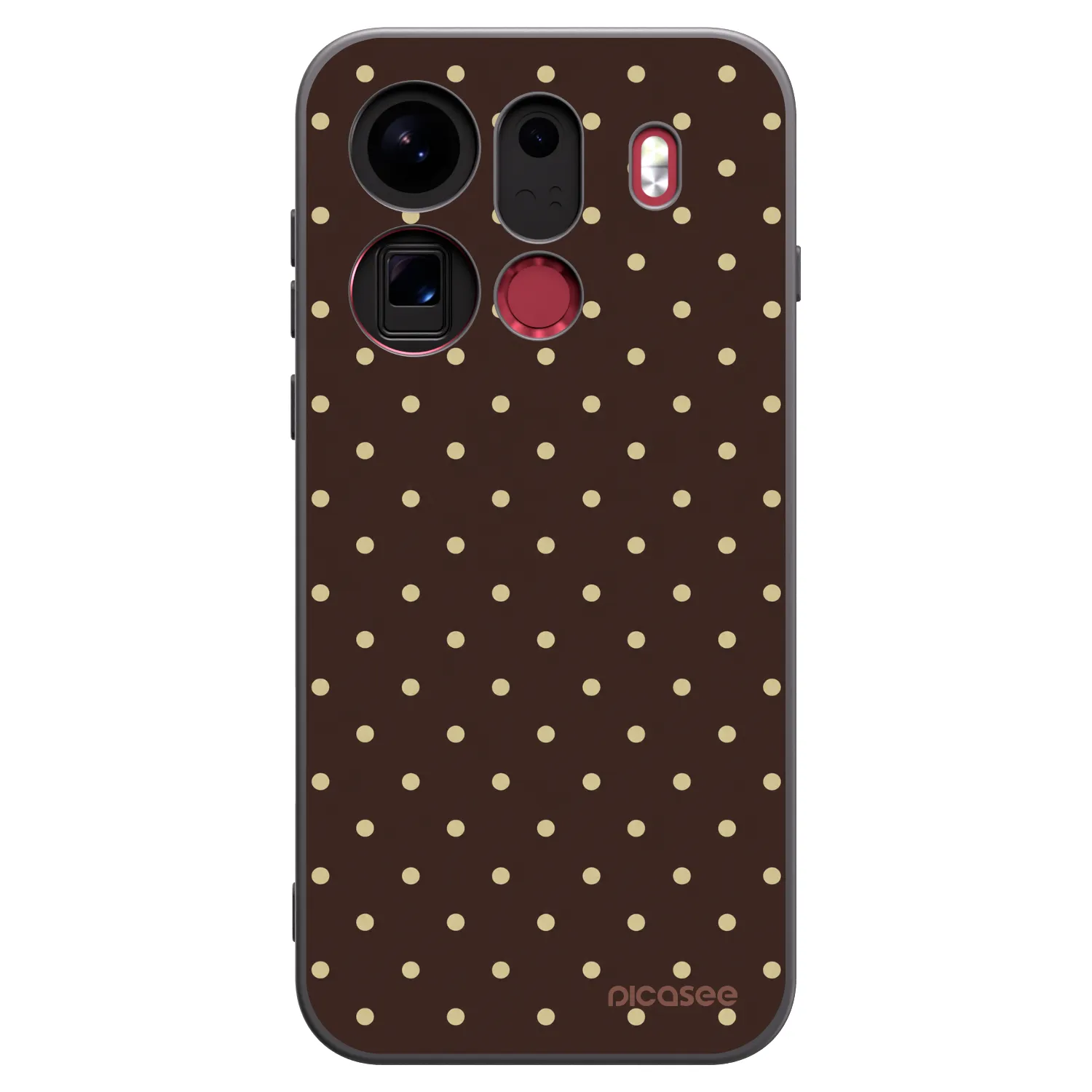 Picasee silikonový černý obal pro OPPO Find X9 Pro - Vanilla Dots & Chocolate