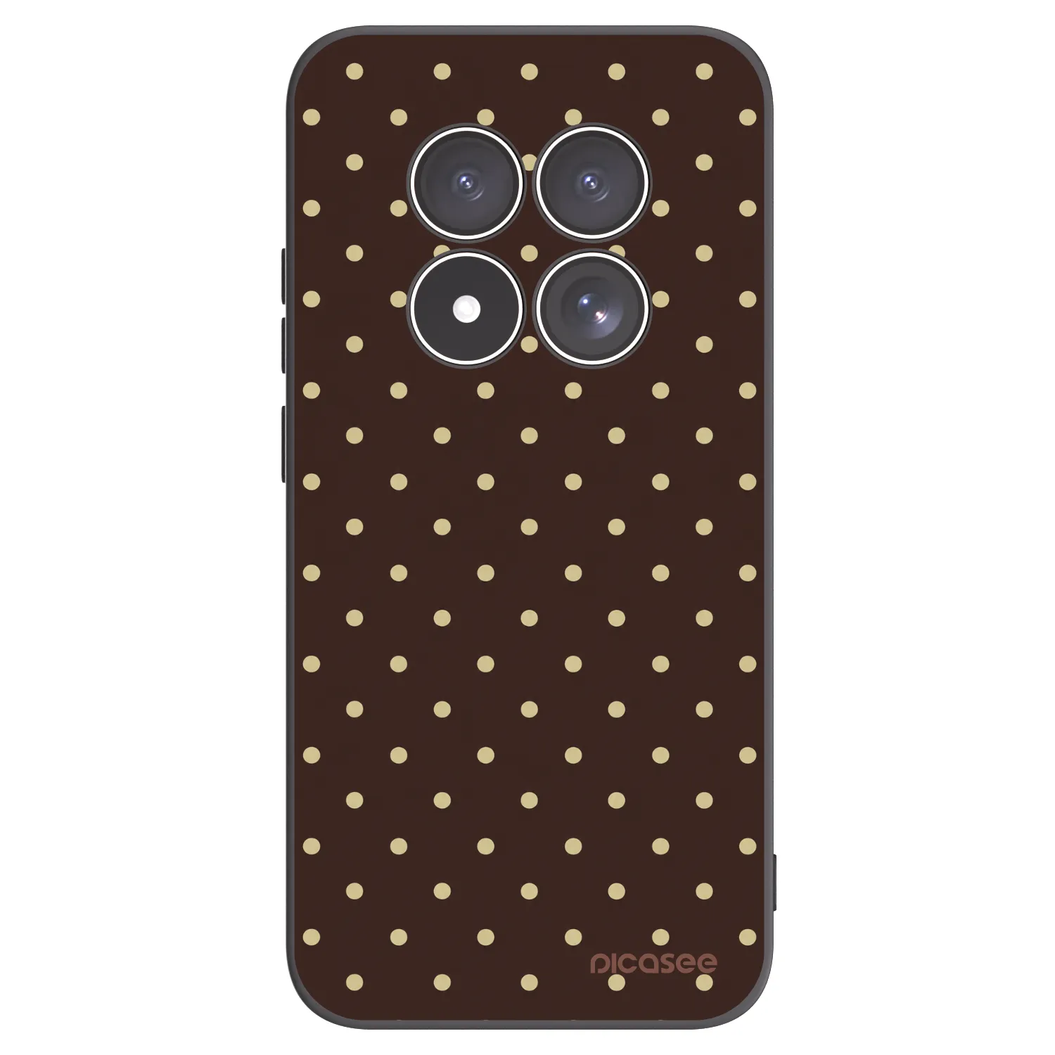 Picasee silikonový černý obal pro Xiaomi Redmi Note 15 Pro 5G - Vanilla Dots & Chocolate