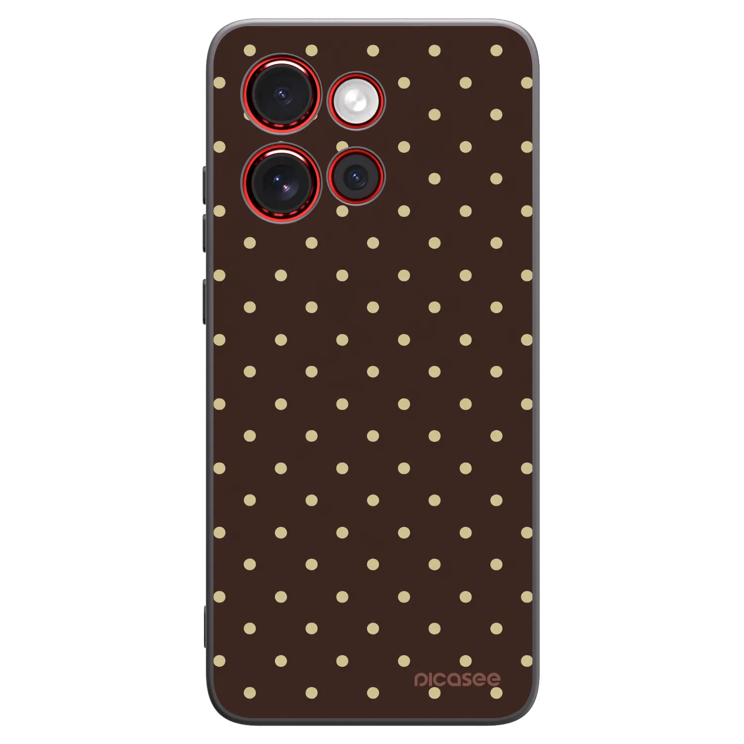 Picasee silikonový černý obal pro Motorola Edge 60 Neo 5G - Vanilla Dots & Chocolate