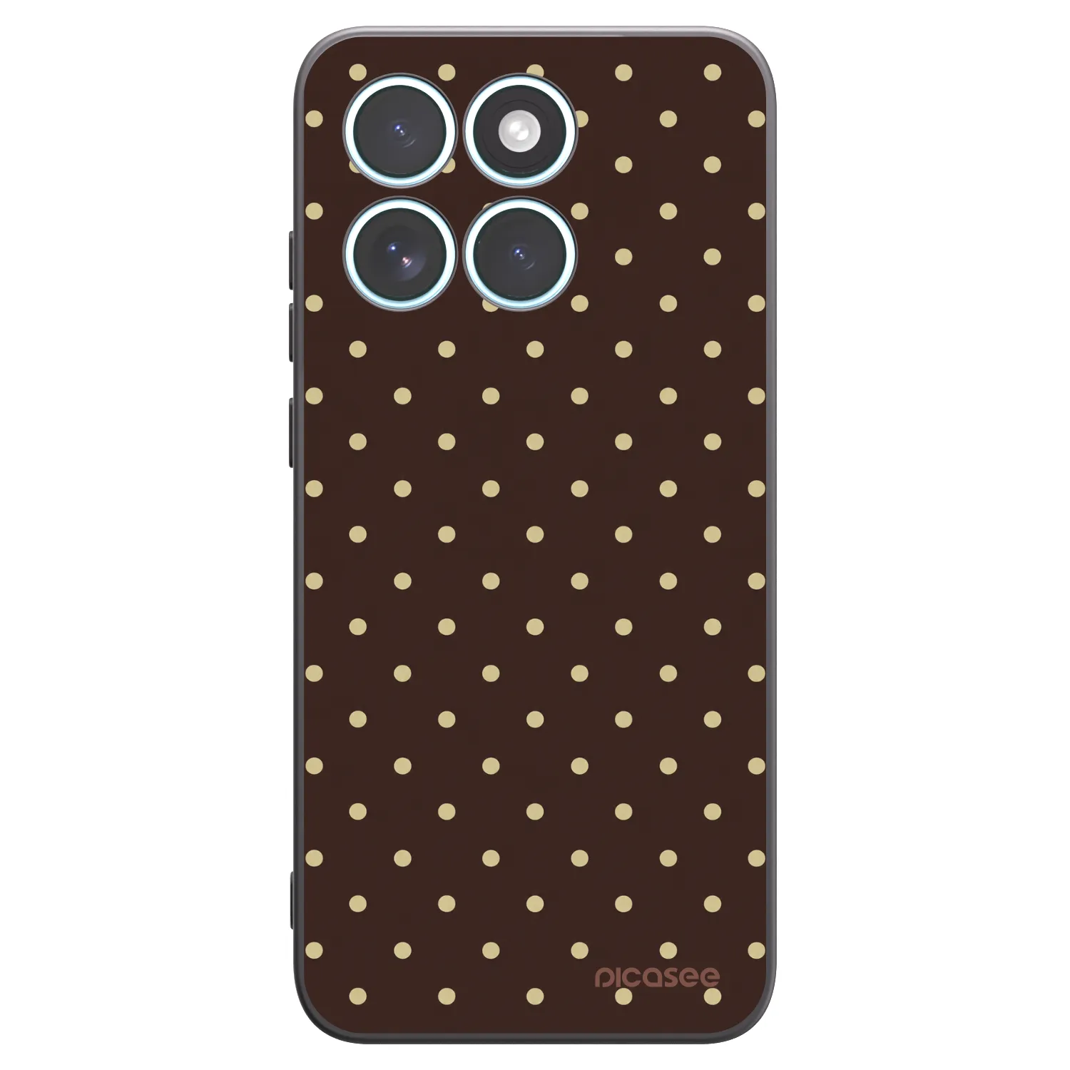 Picasee silikonový černý obal pro Motorola Edge 70 Fusion - Vanilla Dots & Chocolate