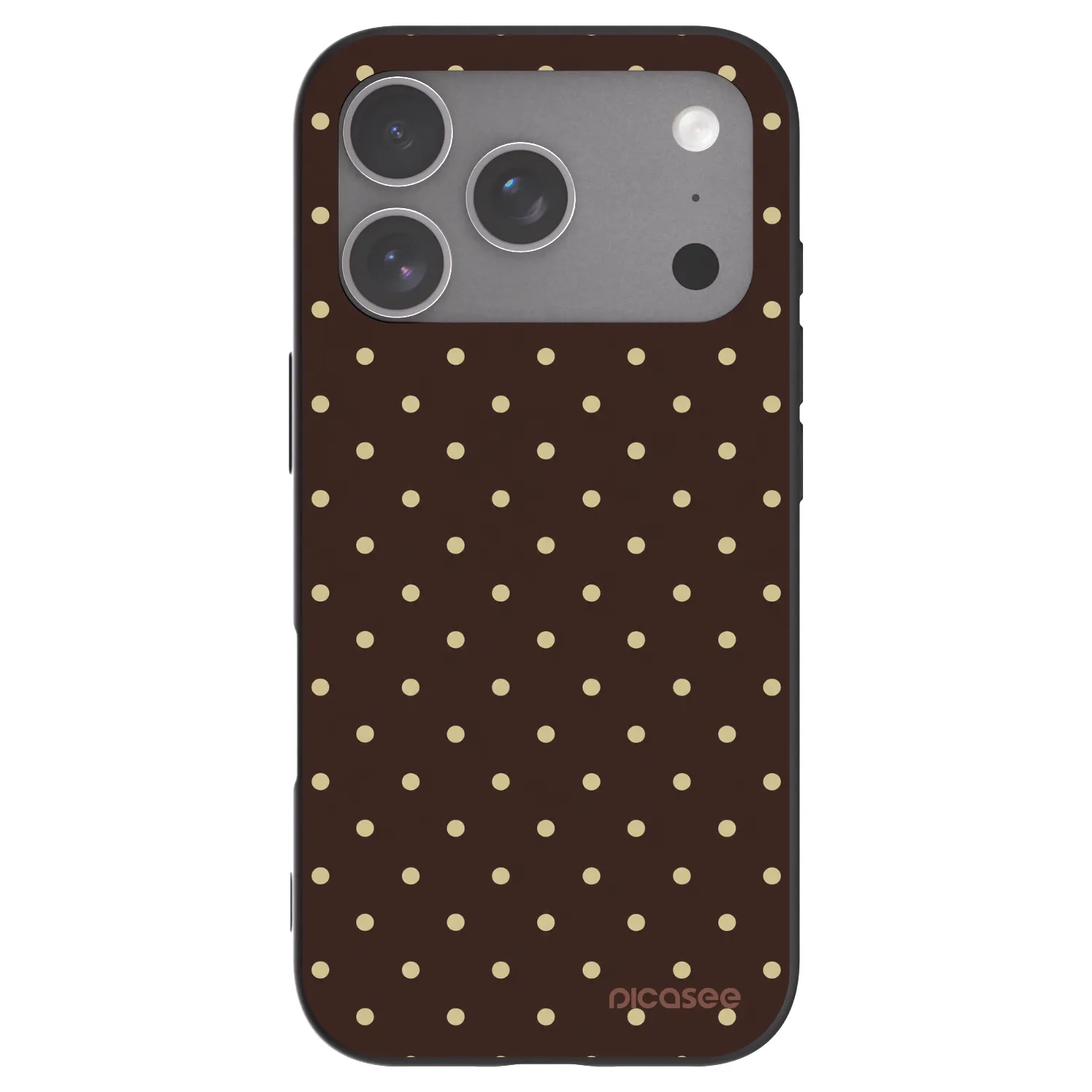 Picasee silikonový černý obal pro Apple iPhone 18 Pro - Vanilla Dots & Chocolate