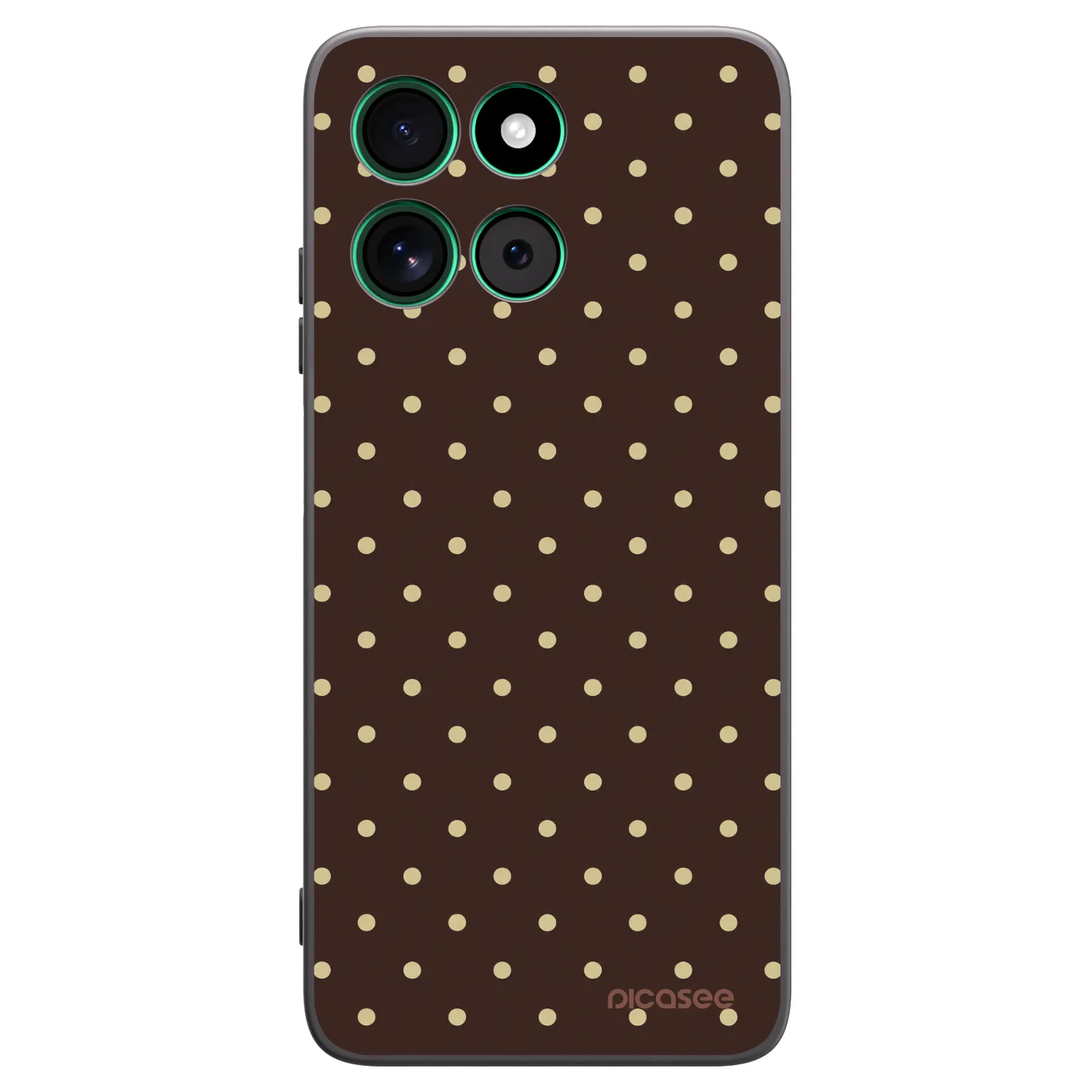 Picasee silikonový černý obal pro Motorola Moto G57 Power - Vanilla Dots & Chocolate