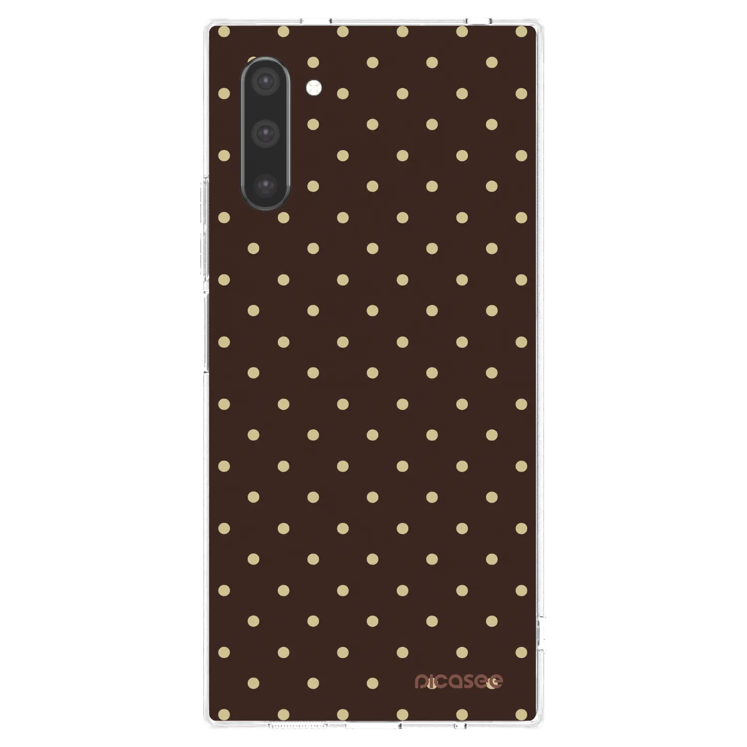 Picasee silikonový průhledný obal pro Samsung Galaxy Note 10 N970F - Vanilla Dots & Chocolate